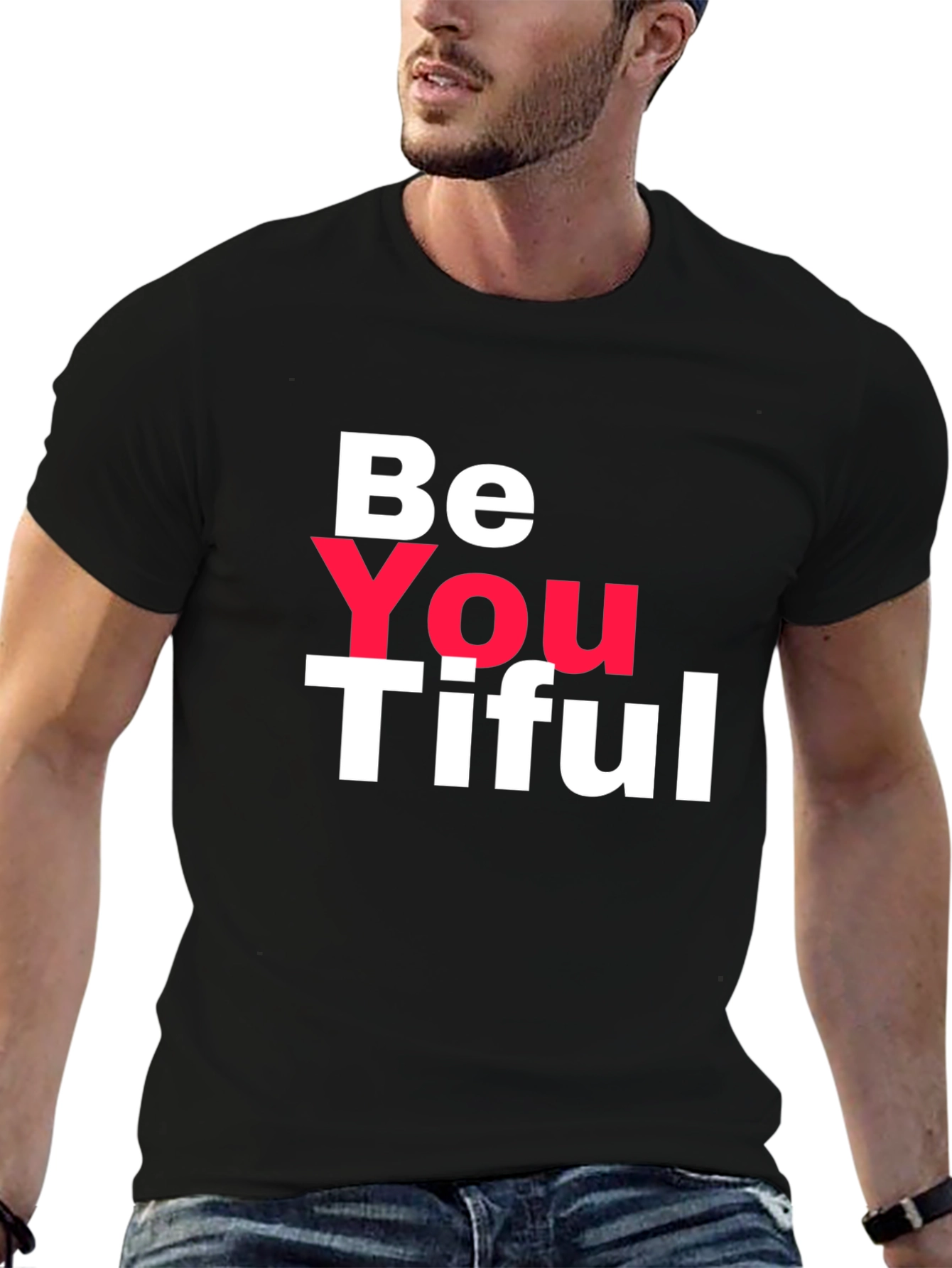 Black Be You Tiful Black T-Shirt view 6