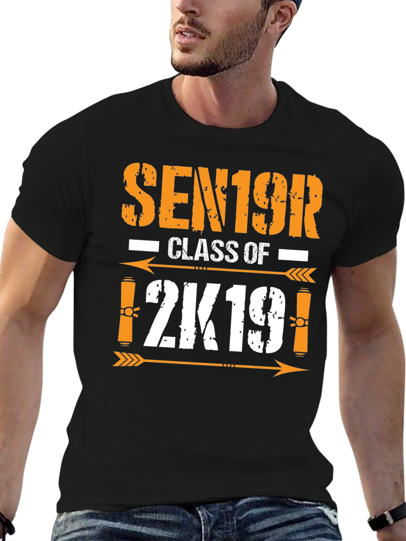 Black Senior Class of 2K19 T-Shirt view 6
