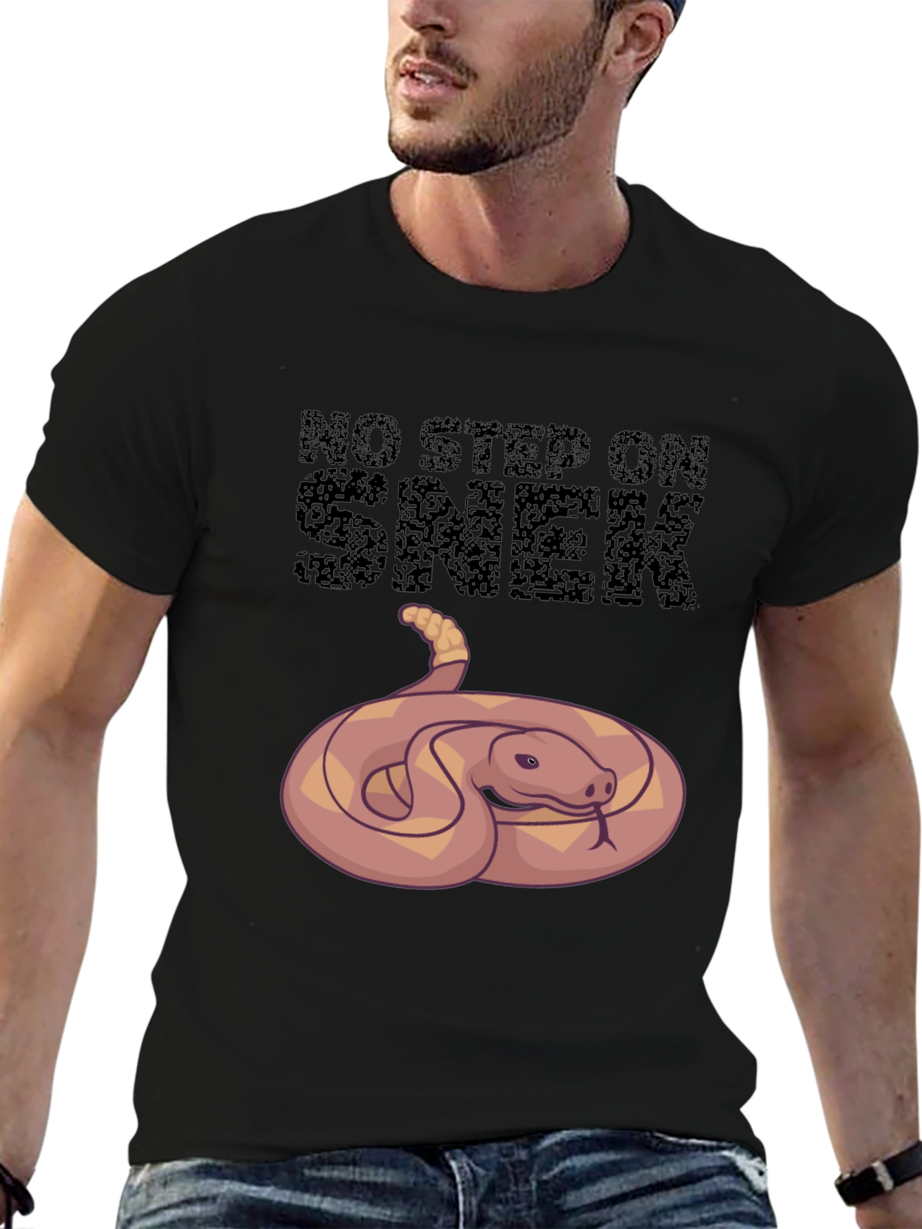 Black No Step On Snek T-Shirt view 6