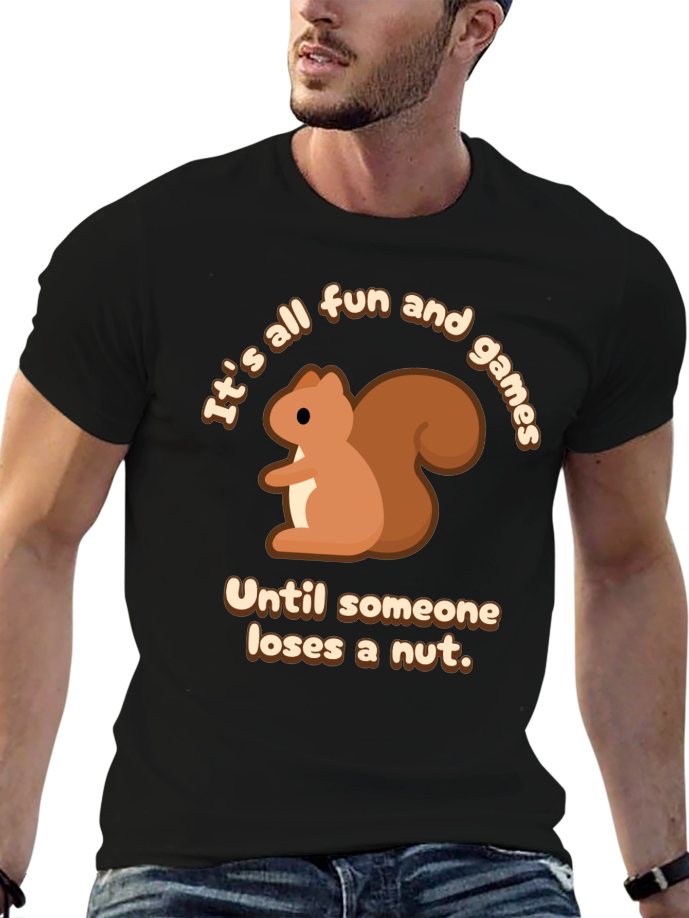 Black Squirrel Fun & Games T-Shirt view 6