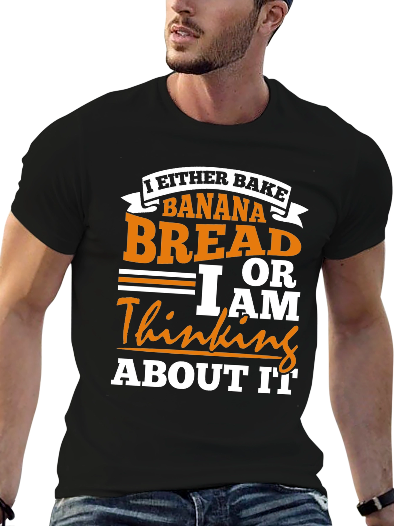 Black Banana Bread Baker T-Shirt, Funny Baking Tee view 6