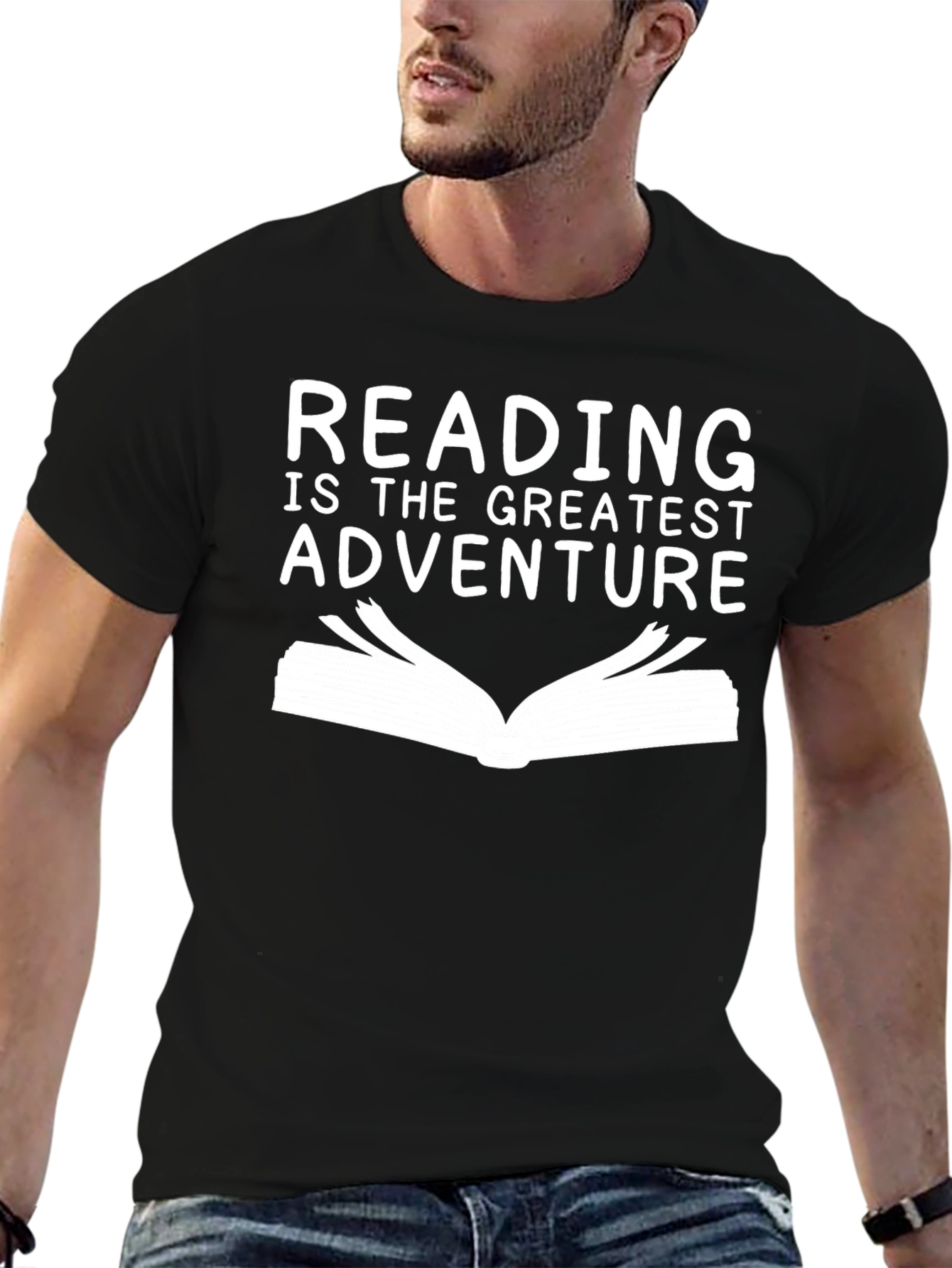 Black Reading is the Greatest Adventure T-Shirt view 6