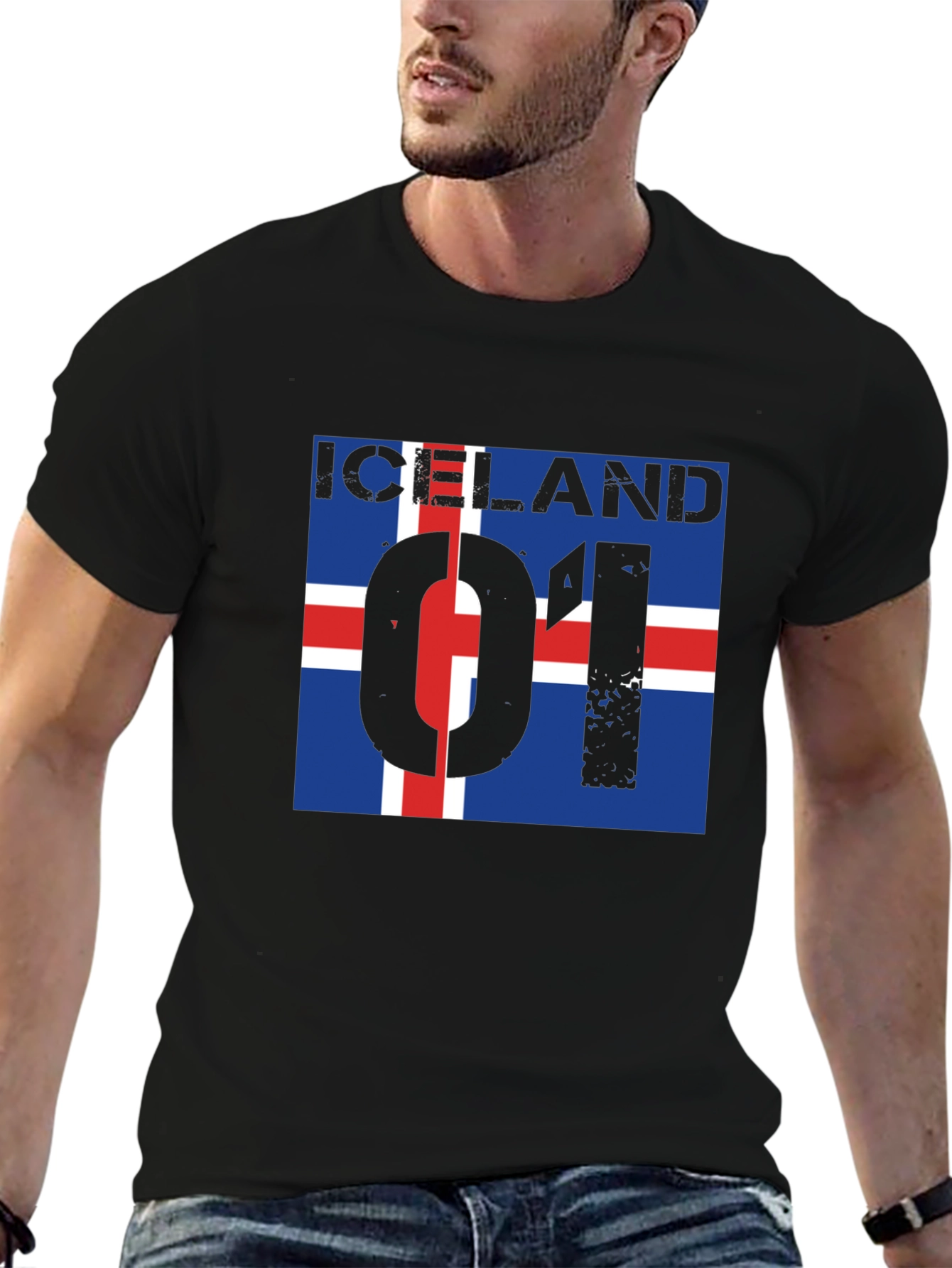 Iceland Flag Graphic Print T-Shirt - 6