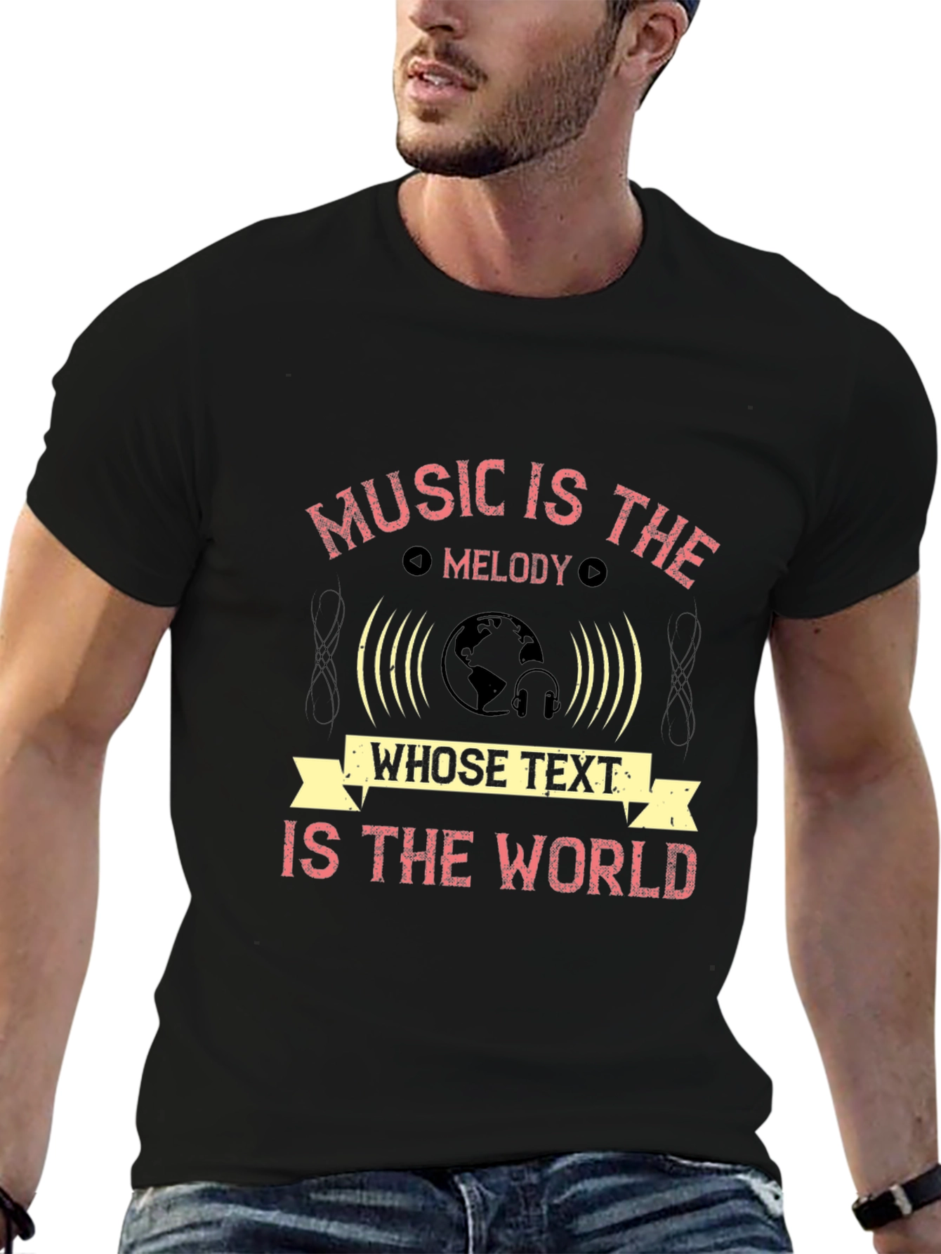 Black Music is the Melody T-Shirt view 6