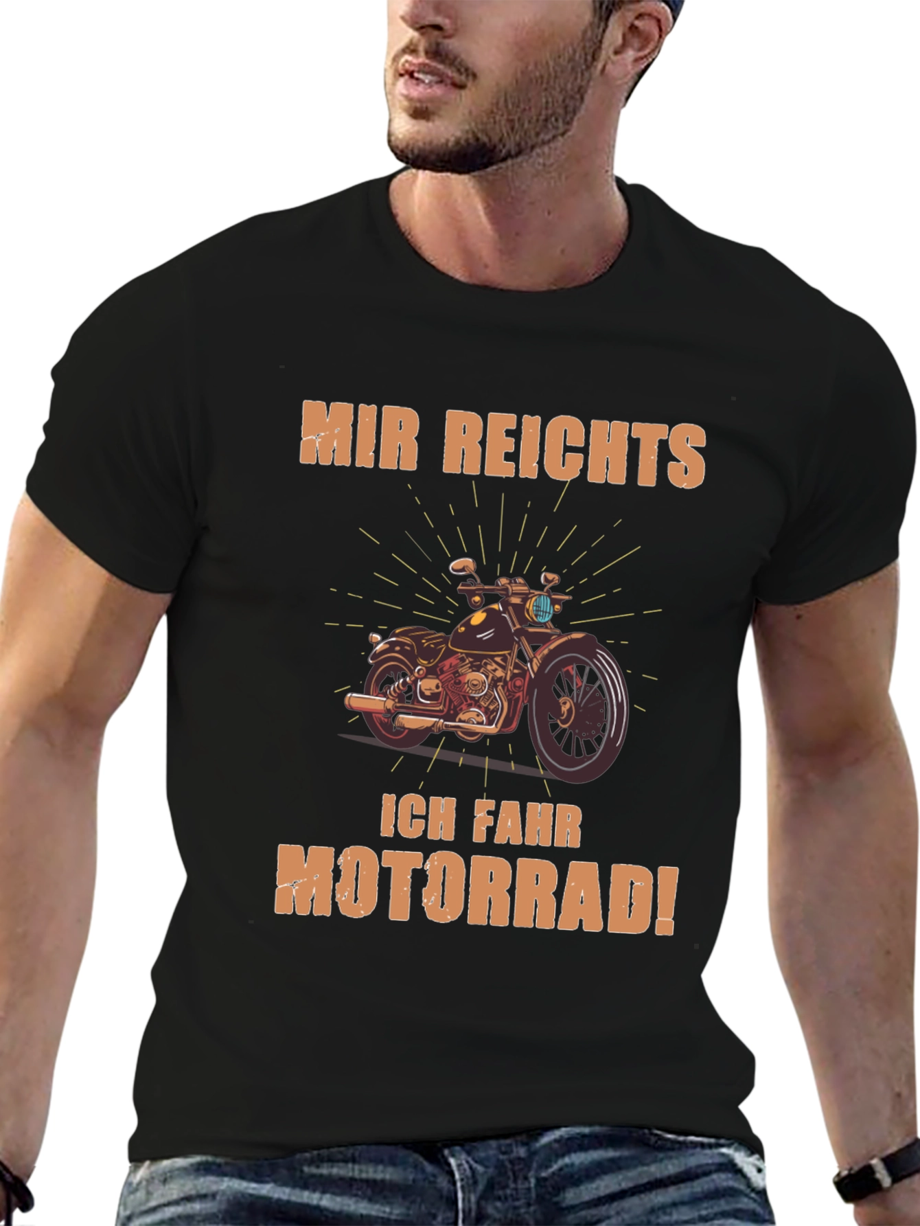 Black Mir Reichts Ich Fahr Motorrad T-Shirt view 6