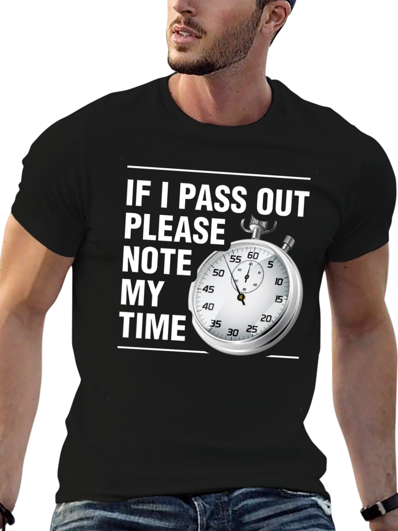 Black If I Pass Out Note My Time Funny T-Shirt view 6