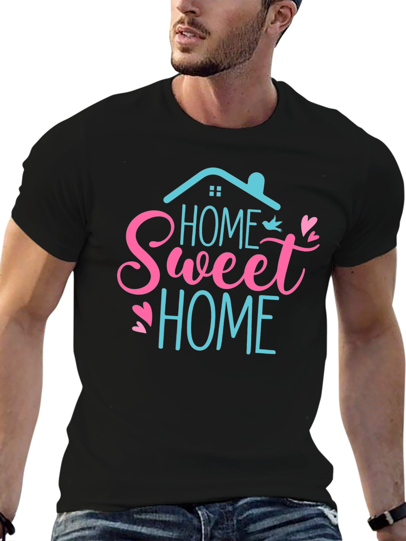Black Home Sweet Home Graphic Tee - Comfort Fit view 6