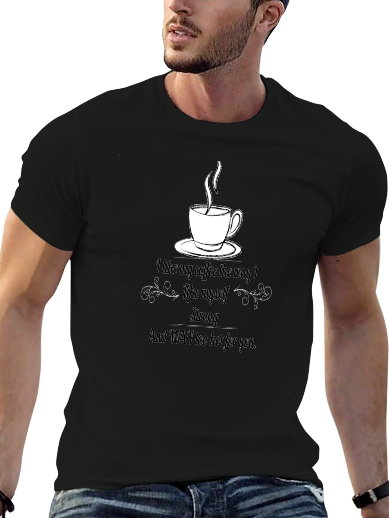 Black Coffee Lover's Black Graphic T-Shirt view 6