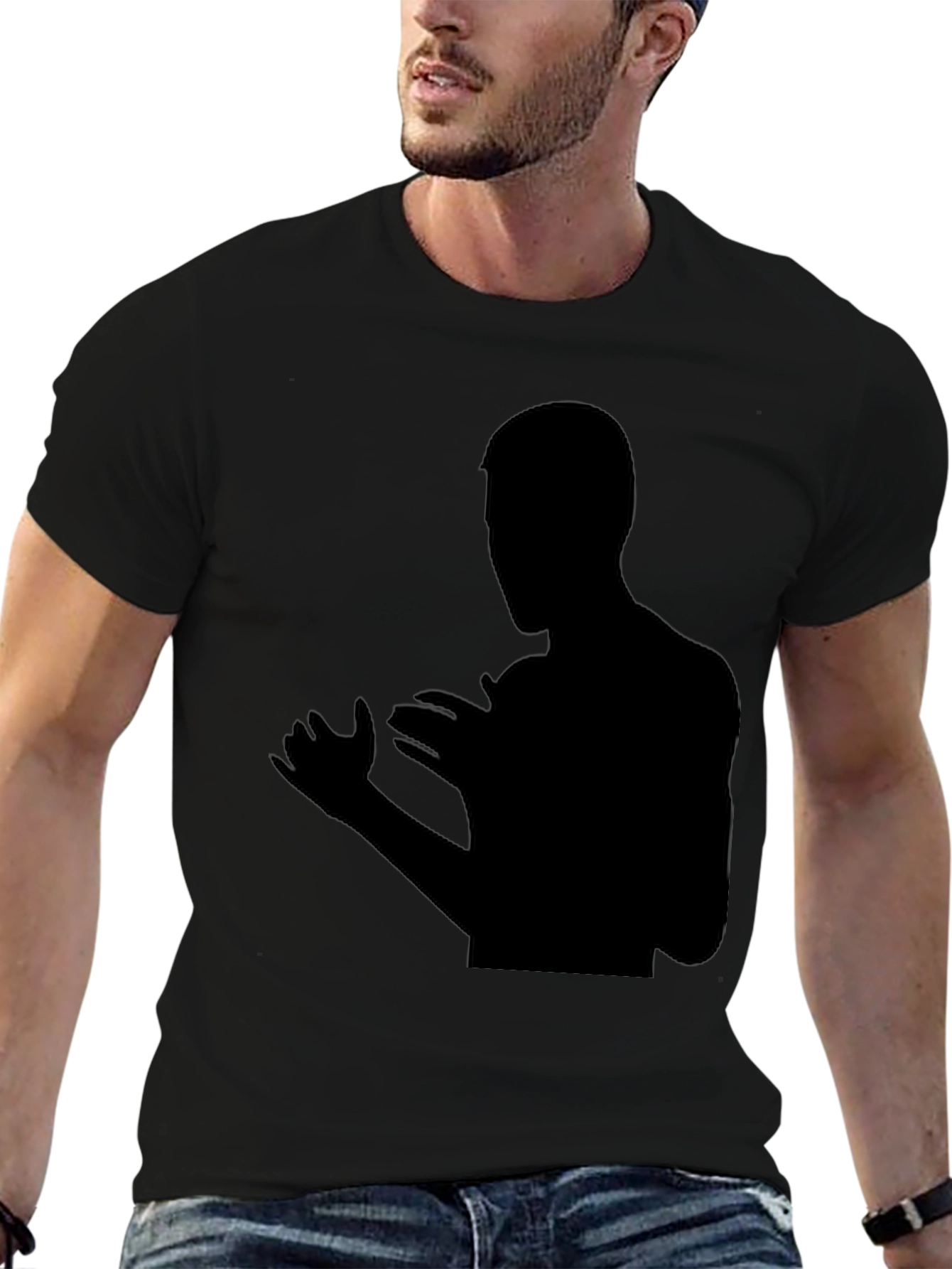 Black Black Silhouette Graphic Tee - Modern Fit view 6