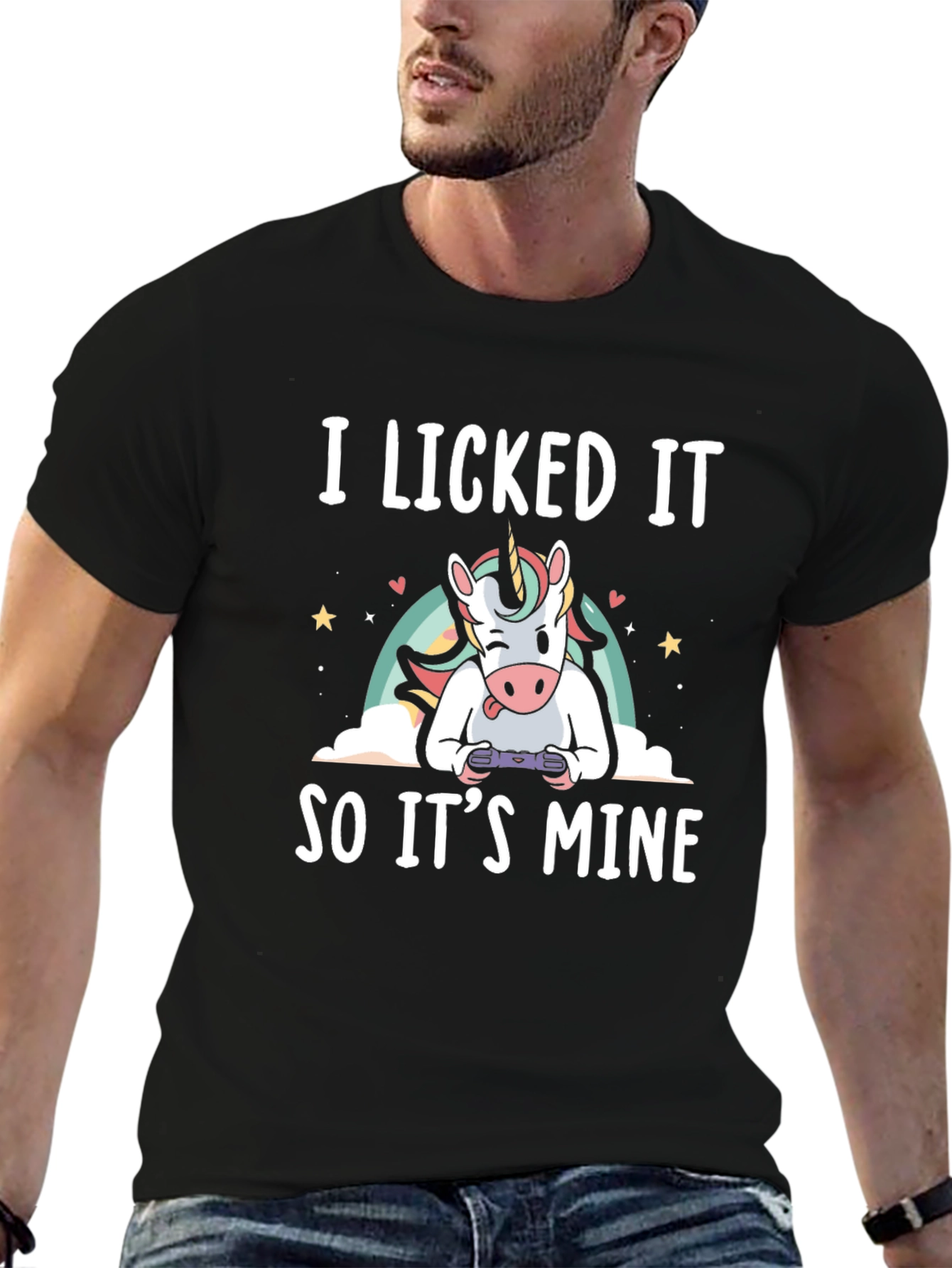I Licked It So It's Mine Unicorn Gamer T-Shirt - 6