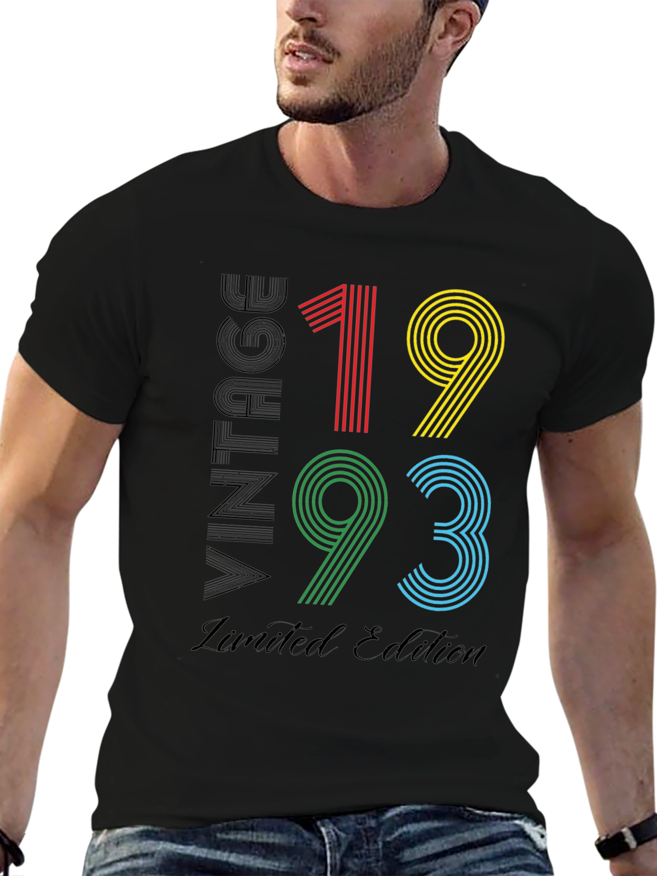 Black Vintage 1993 Limited Edition T-Shirt view 6