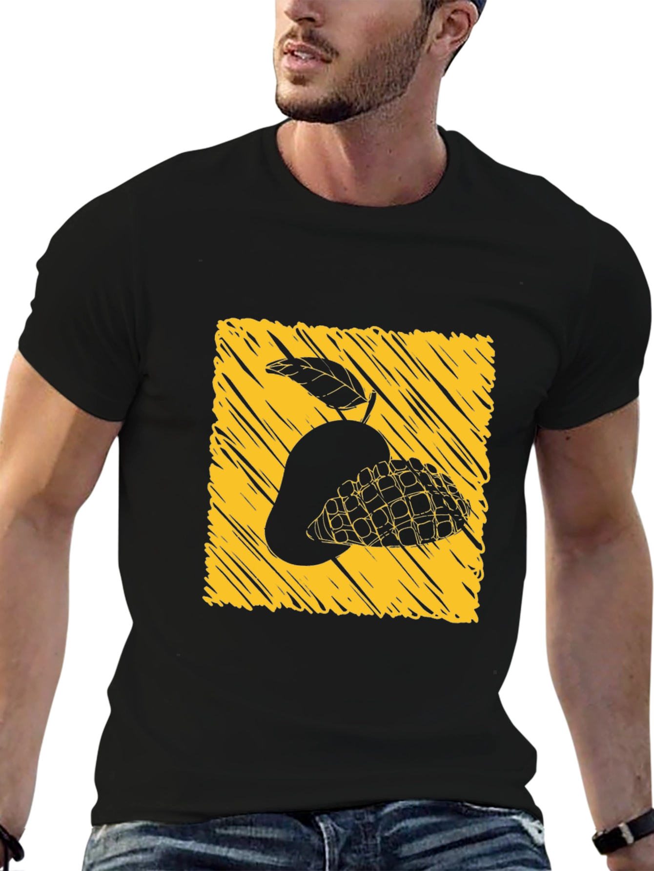 Black Mango Graphic Tee - Unique Design view 6