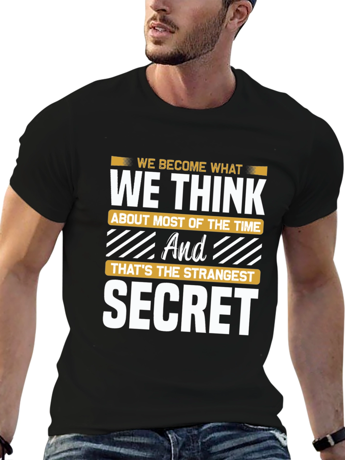 Black Inspirational Secret Graphic Tee view 6