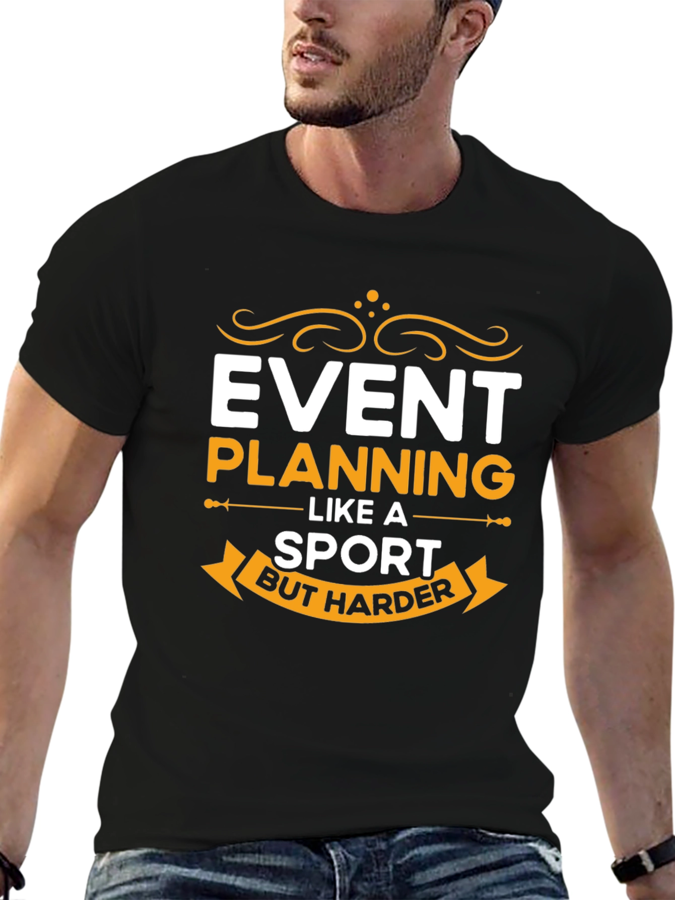 Black Event Planning Like A Sport T-Shirt view 6
