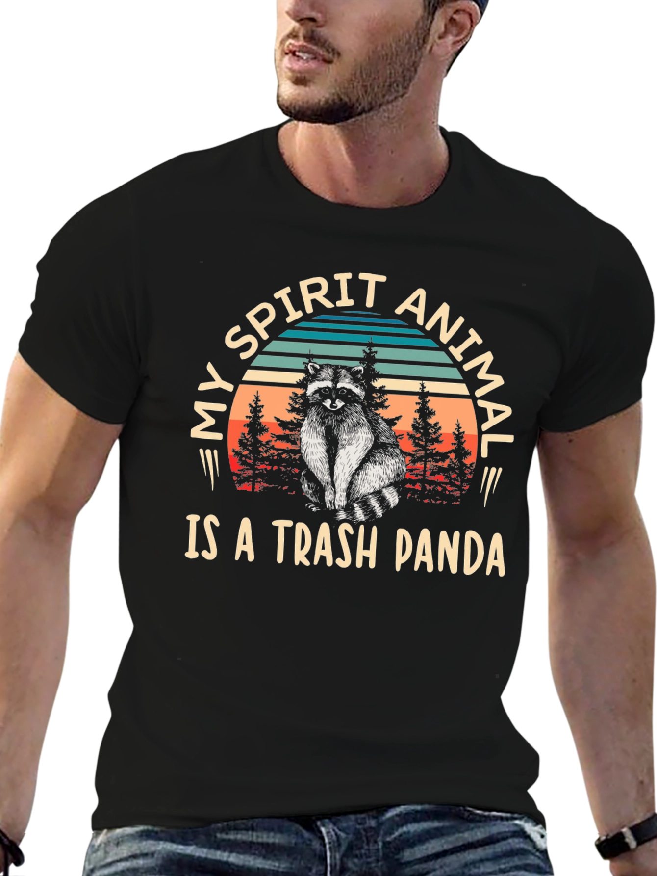Black Trash Panda T-Shirt - My Spirit Animal Tee view 6