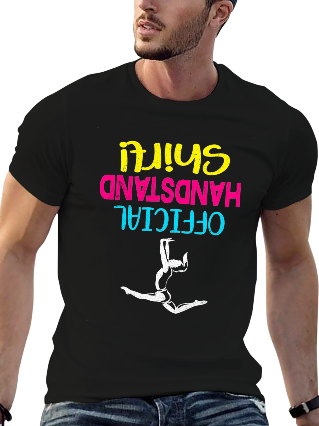 Black Official Handstand Shirt, Gymnastics Tee view 6