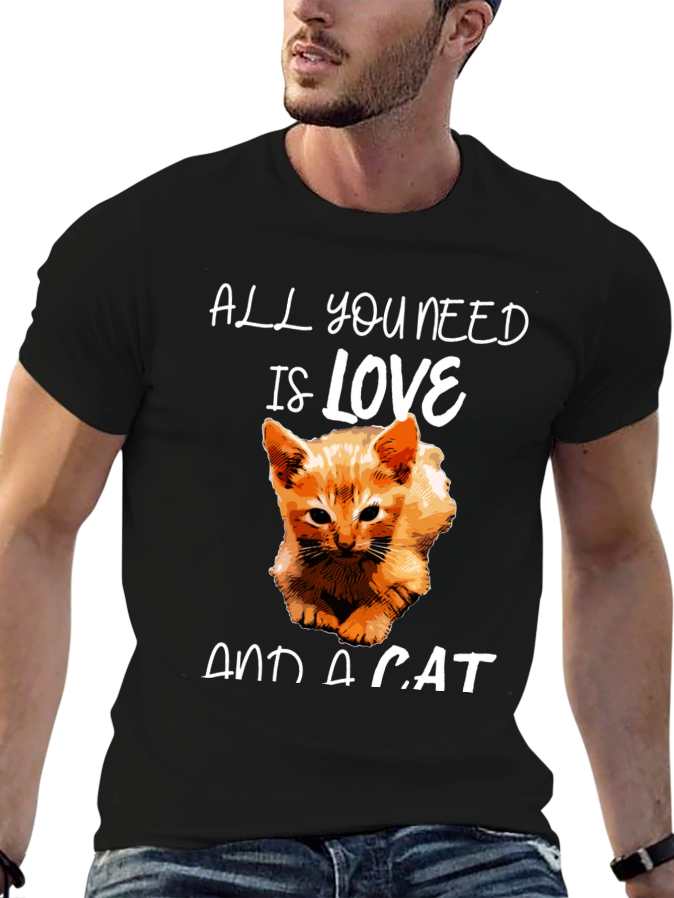 Black Love and a Cat Graphic Tee view 6