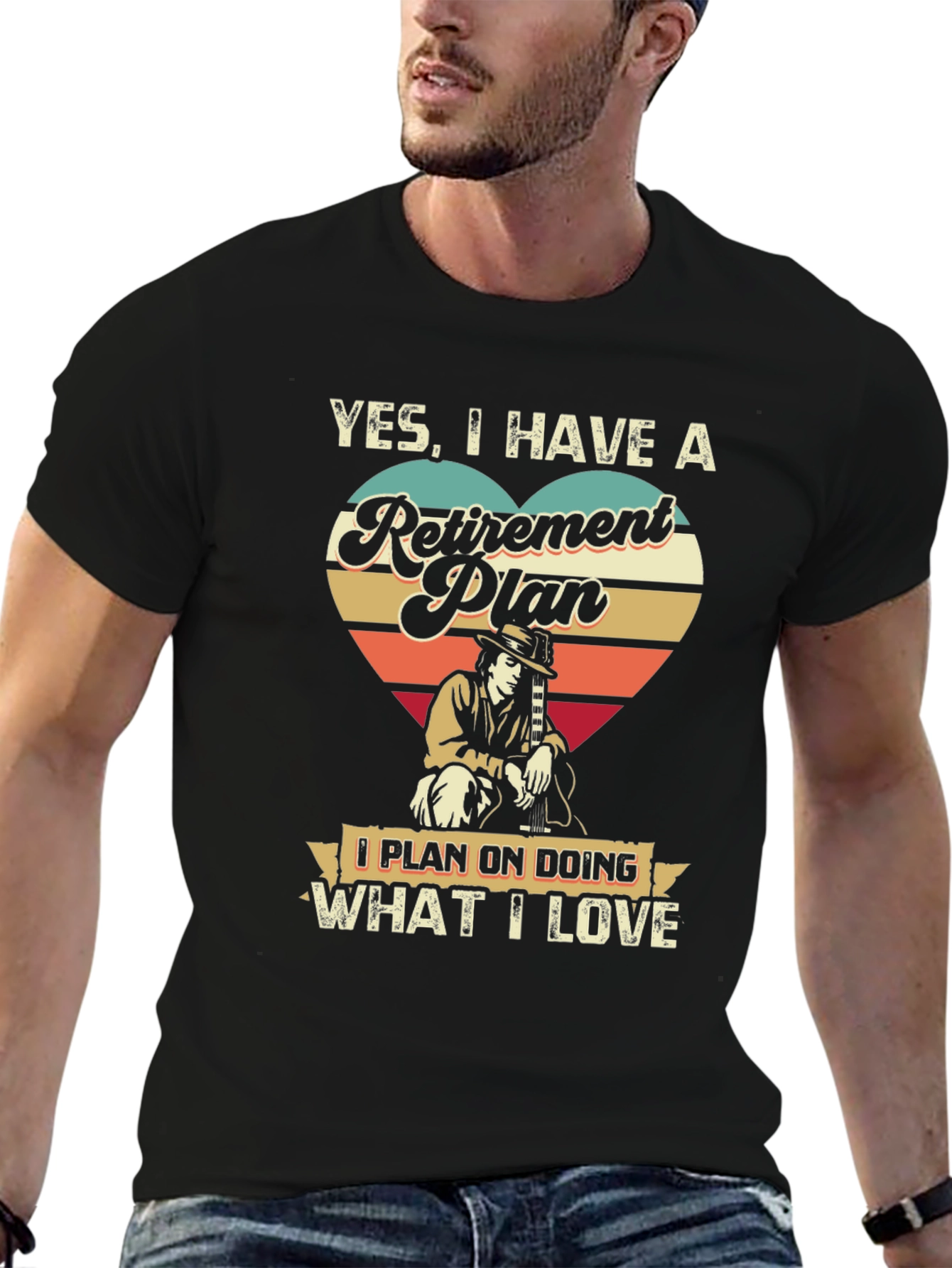 Black Retirement Plan T-Shirt - What I Love  view 6