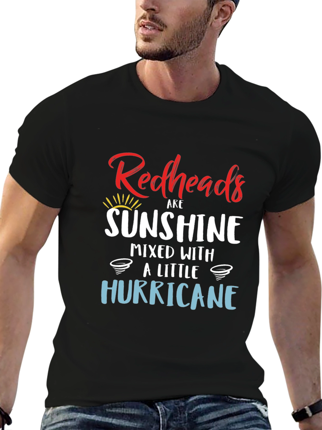 Black Redheads Sunshine Hurricane Black T-Shirt view 6