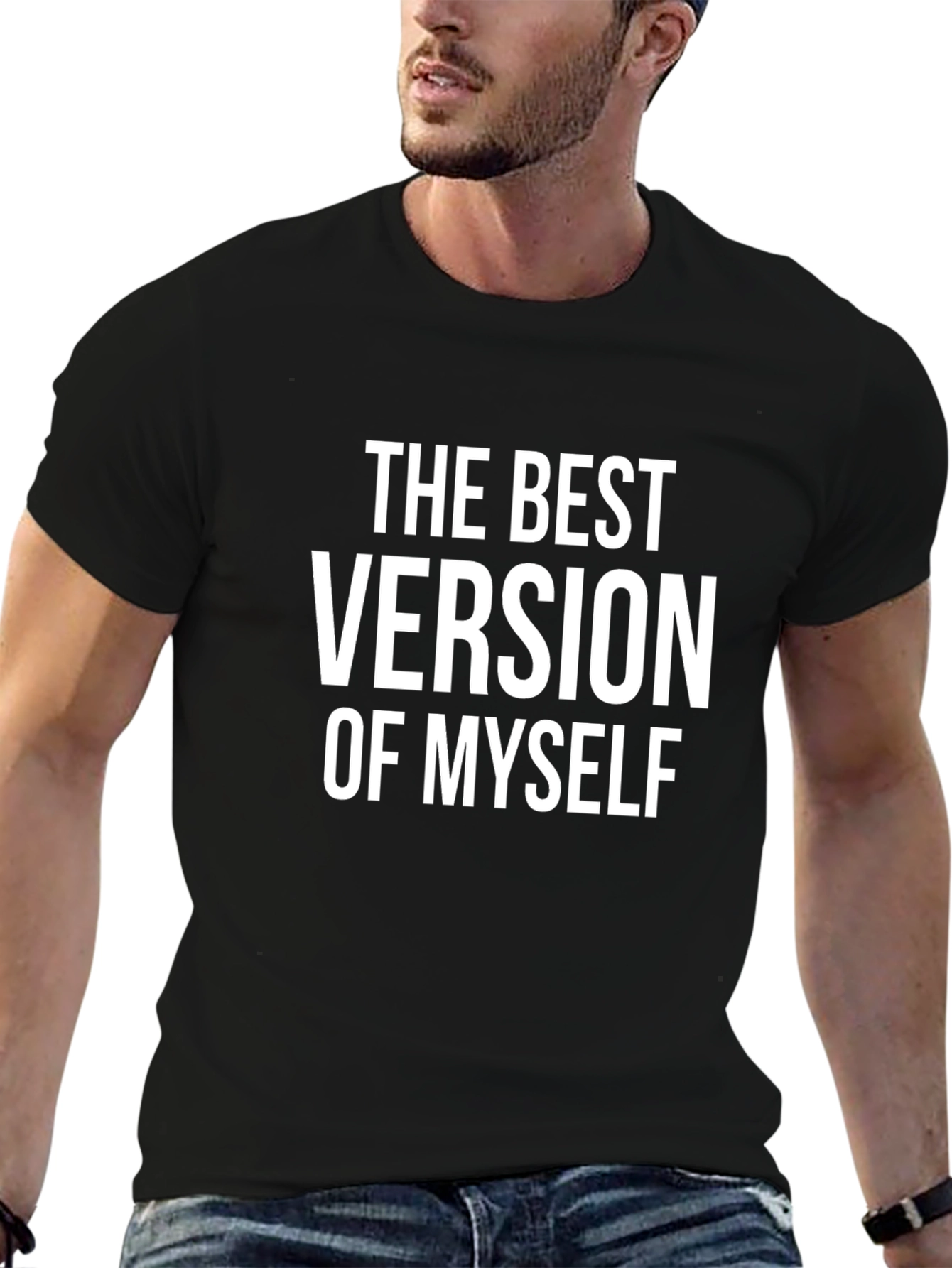 Black The Best Version of Myself Black T-Shirt view 6
