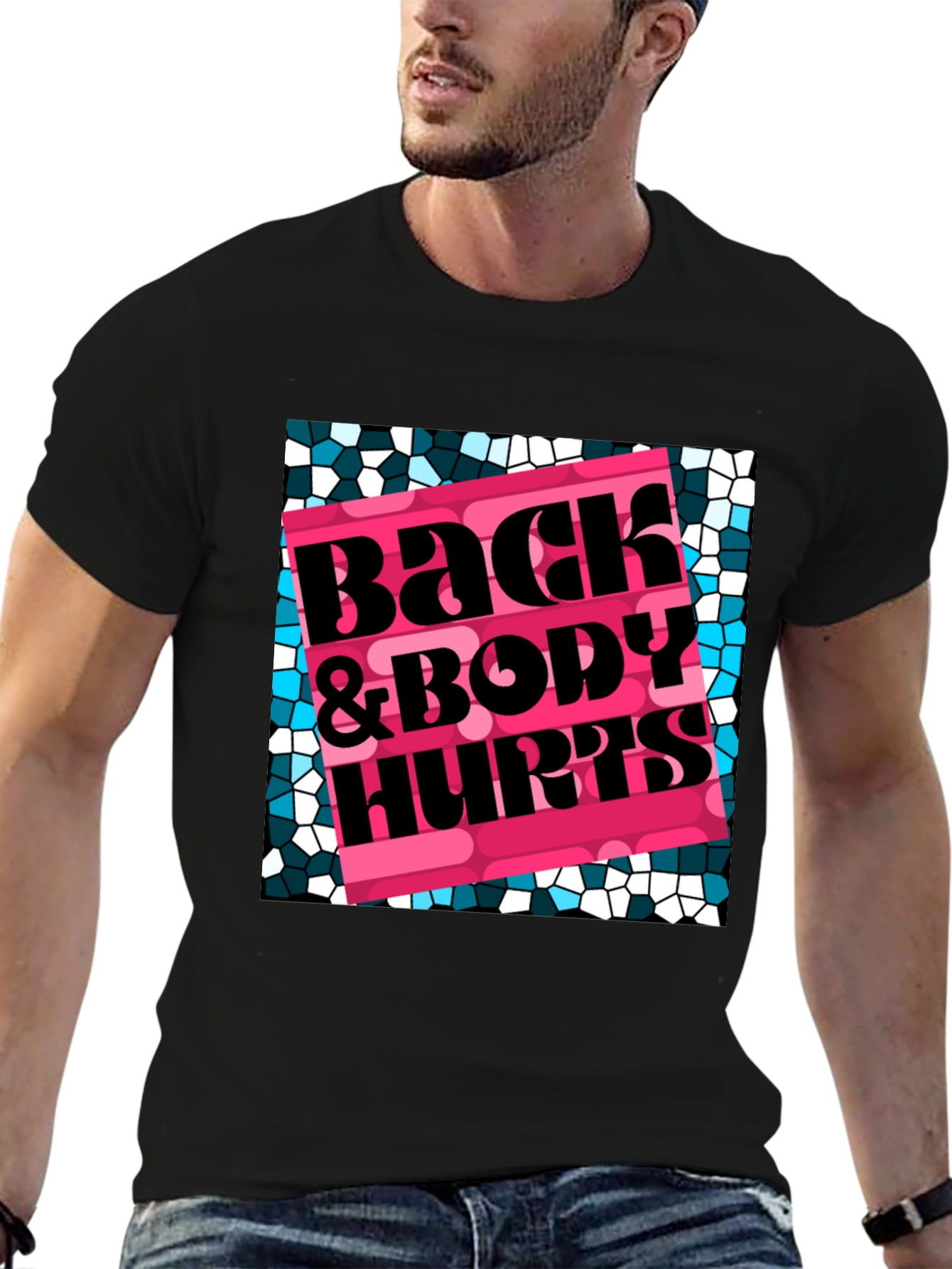 Black Back & Body Hurts Graphic T-Shirt view 6