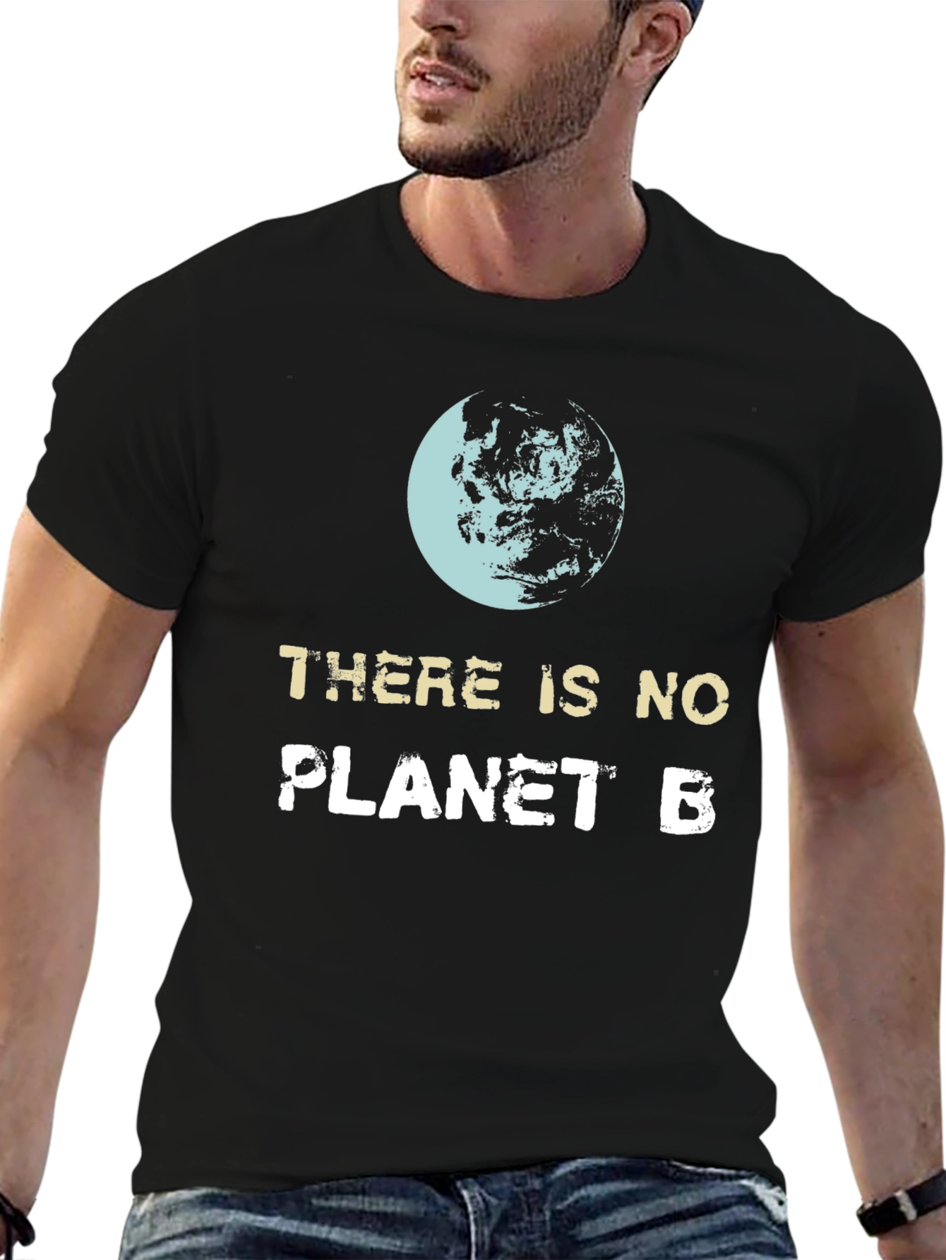 Black There Is No Planet B Graphic T-Shirt view 6