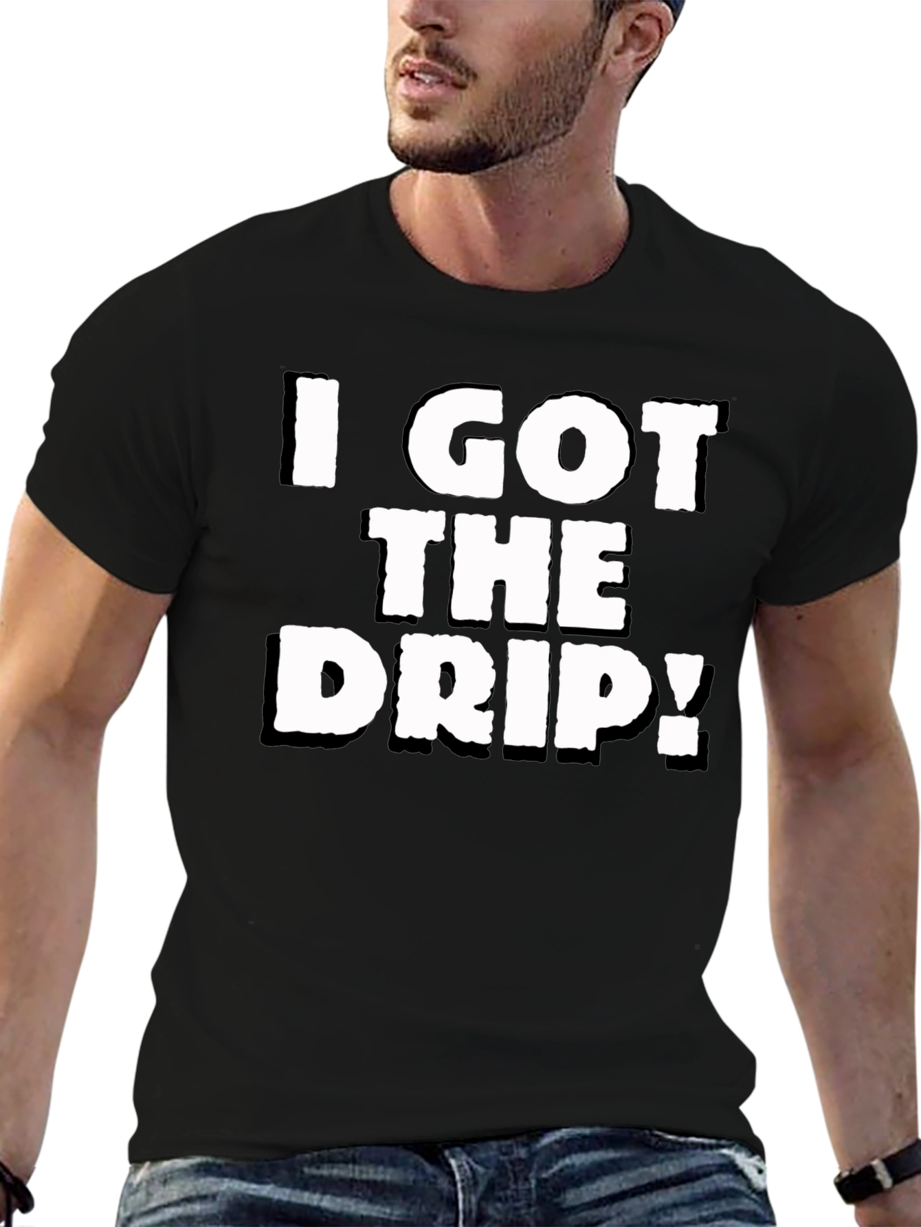 Black I Got The Drip! Black Graphic Tee view 6
