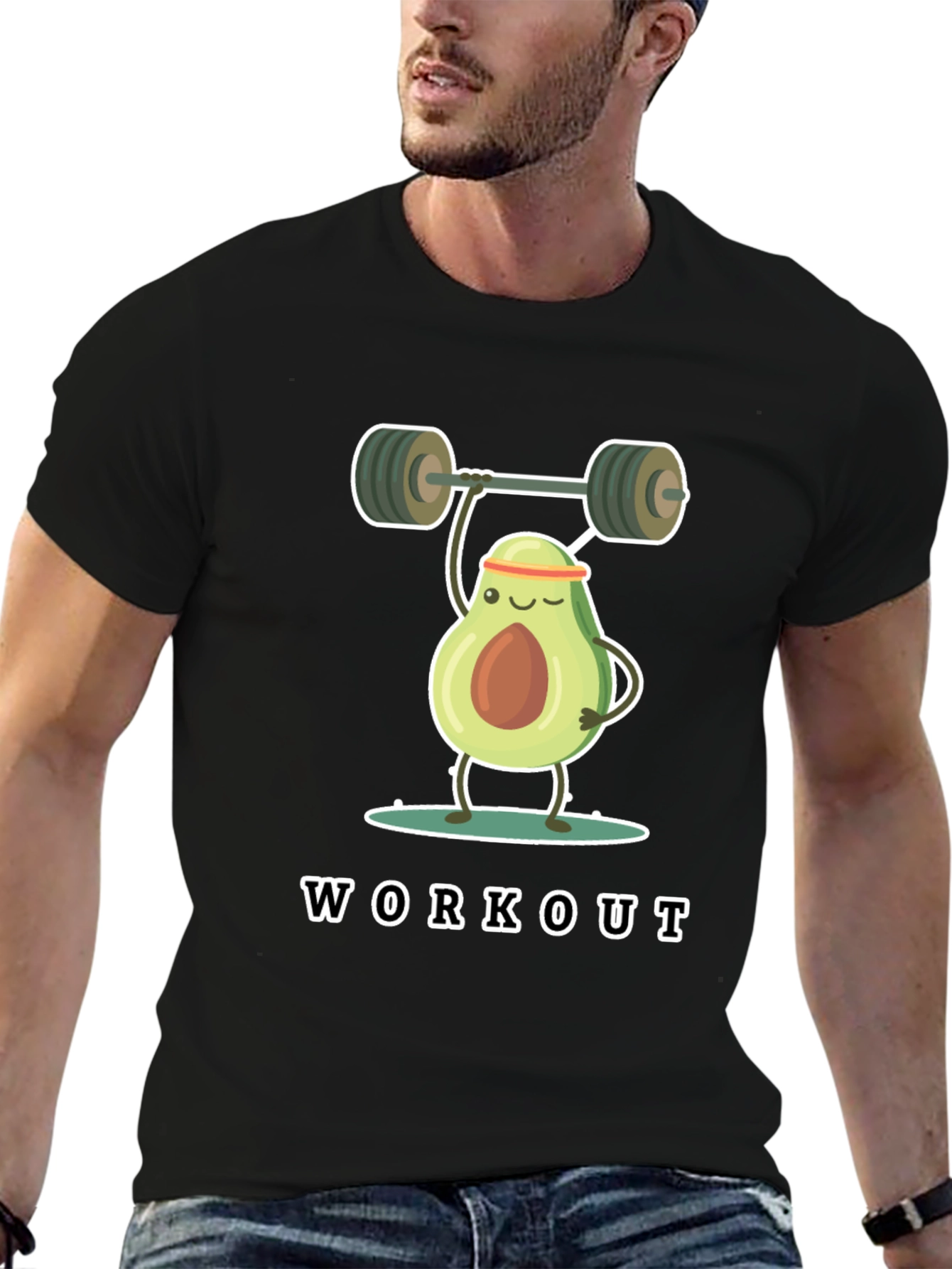 Black Avocado Workout Black T-Shirt view 6