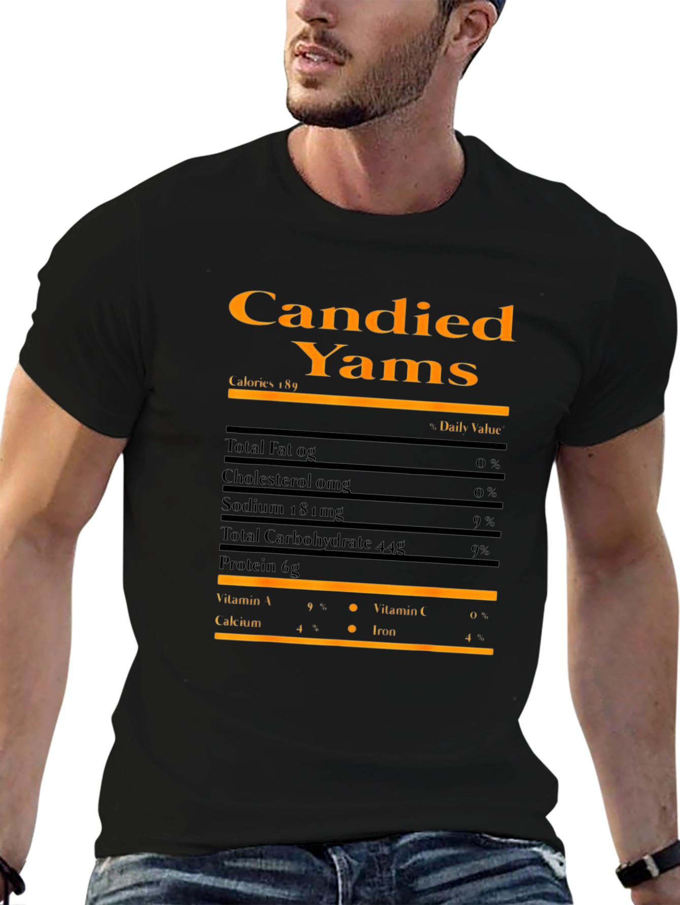 Candied Yams Nutrition Facts T-Shirt - 6
