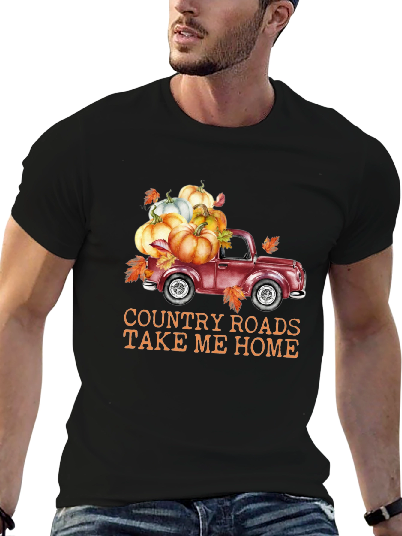 Fall Truck T-Shirt: Country Roads, Autumn Vibes - 6