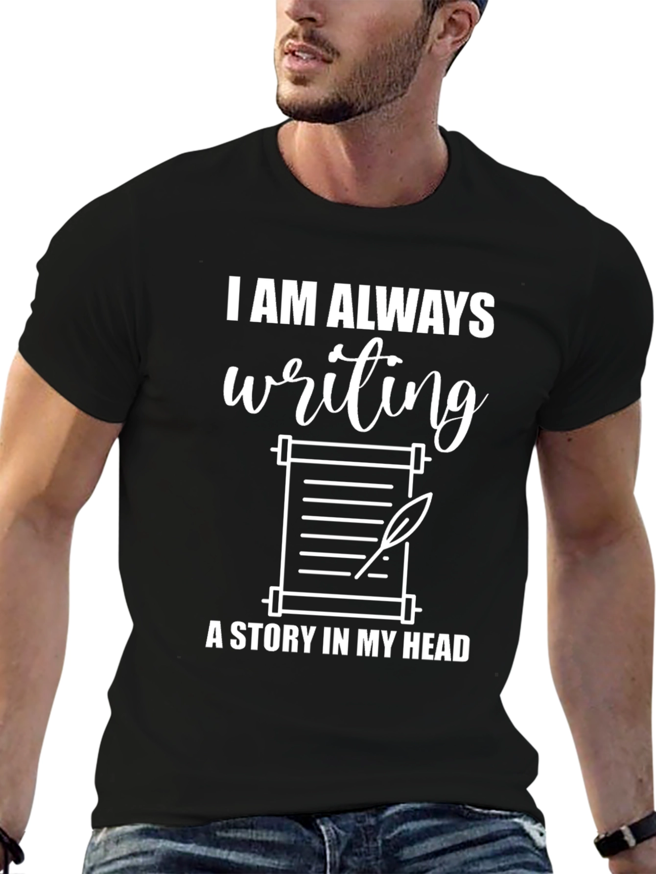 Black Writer's Mindset Graphic Tee view 6