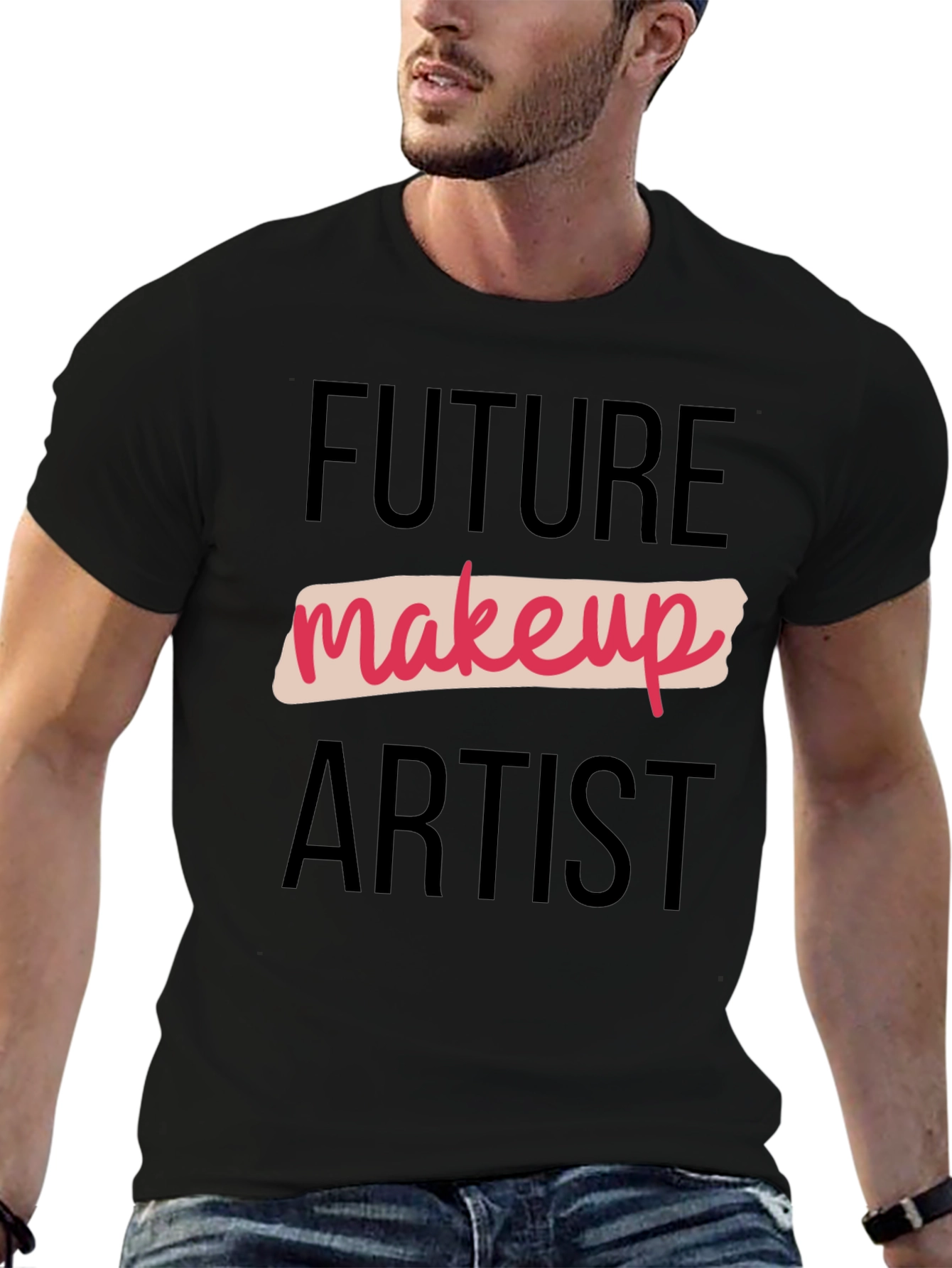 Black Future Makeup Artist Black Graphic Tee view 6