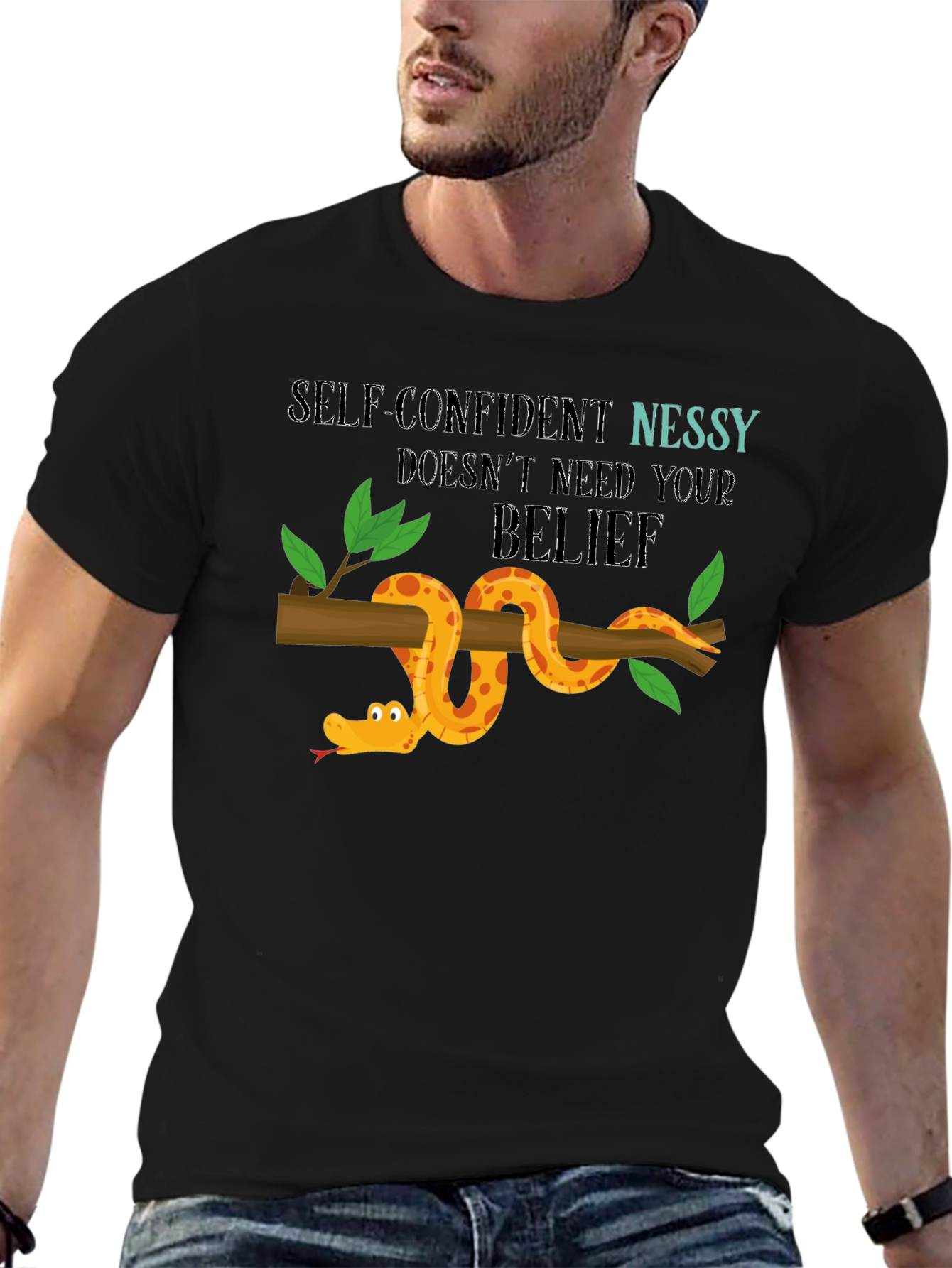Black Self-Confident Nessy T-Shirt view 6