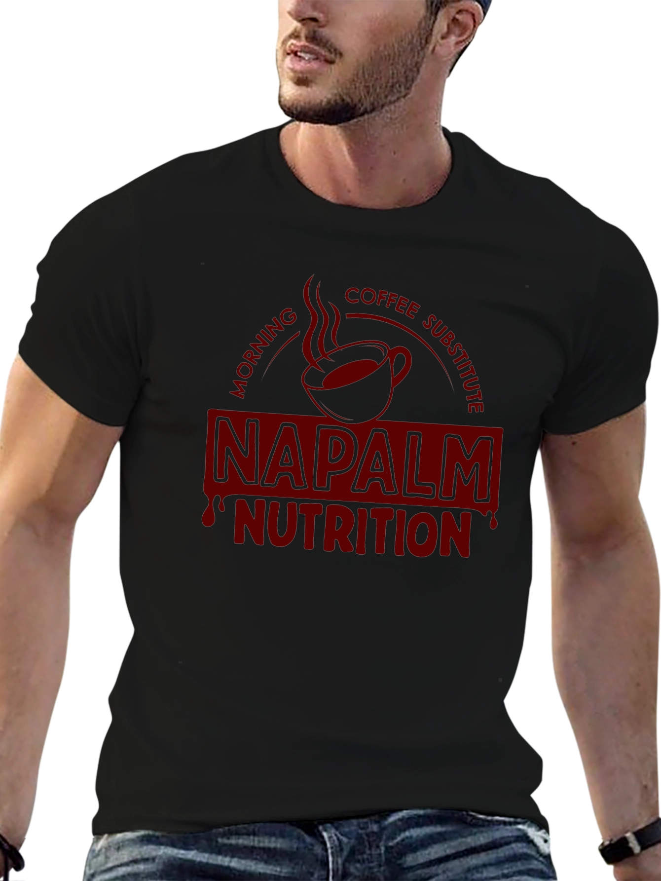 Black Napalm Nutrition Graphic T-Shirt view 6