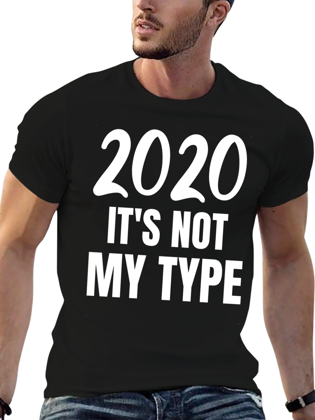 Black 2020 It's Not My Type Graphic T-Shirt view 6