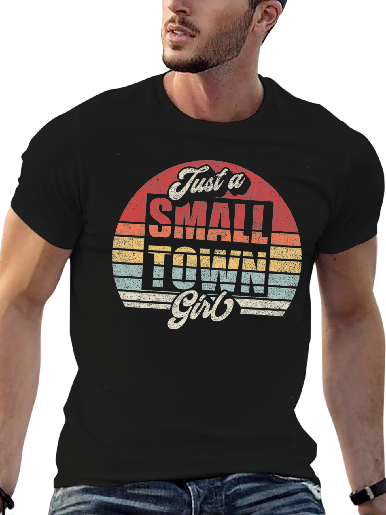 Black Just a Small Town Girl T-Shirt view 6