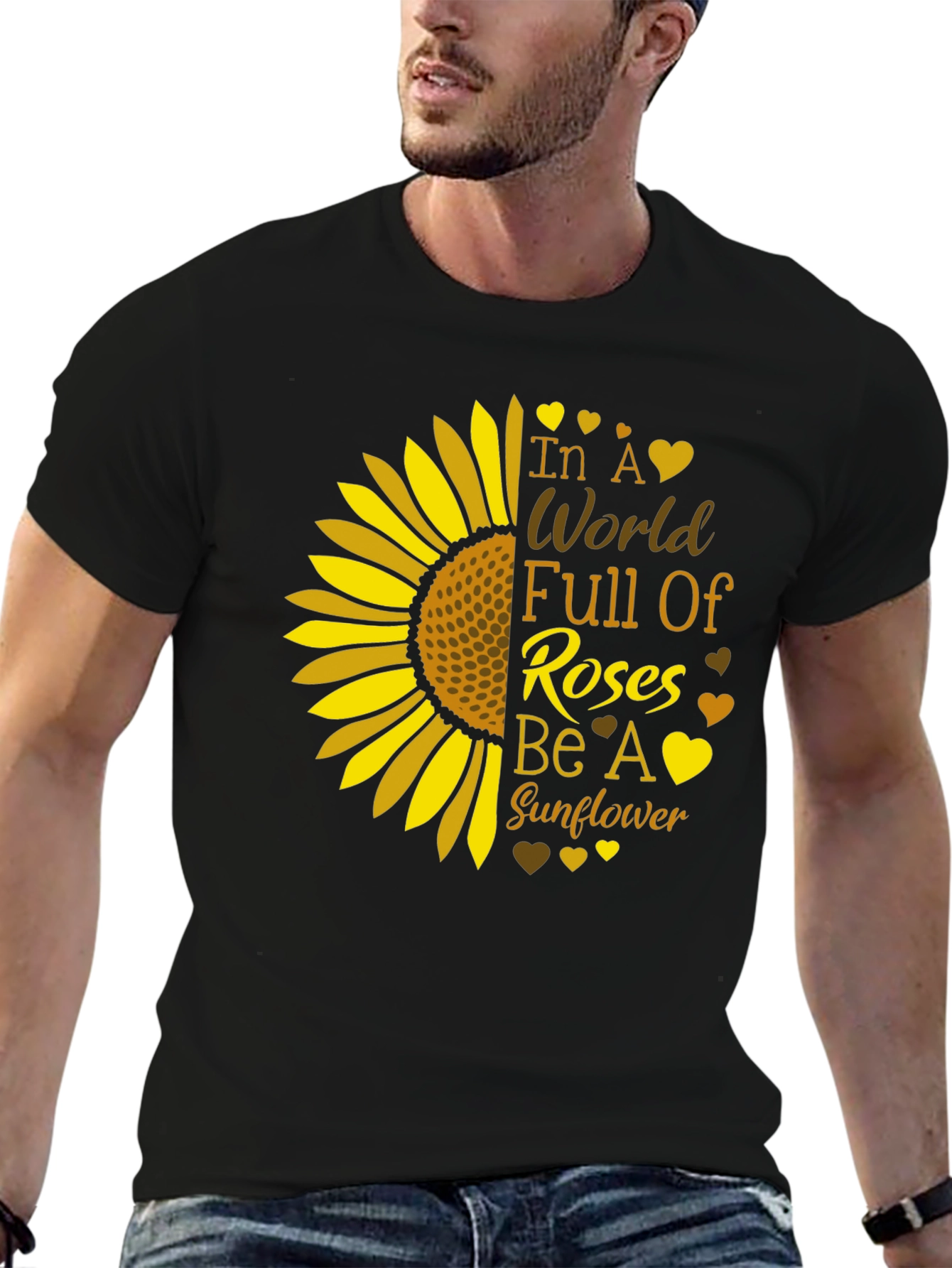 Black Sunflower Graphic Tee - Be a Sunflower! view 6