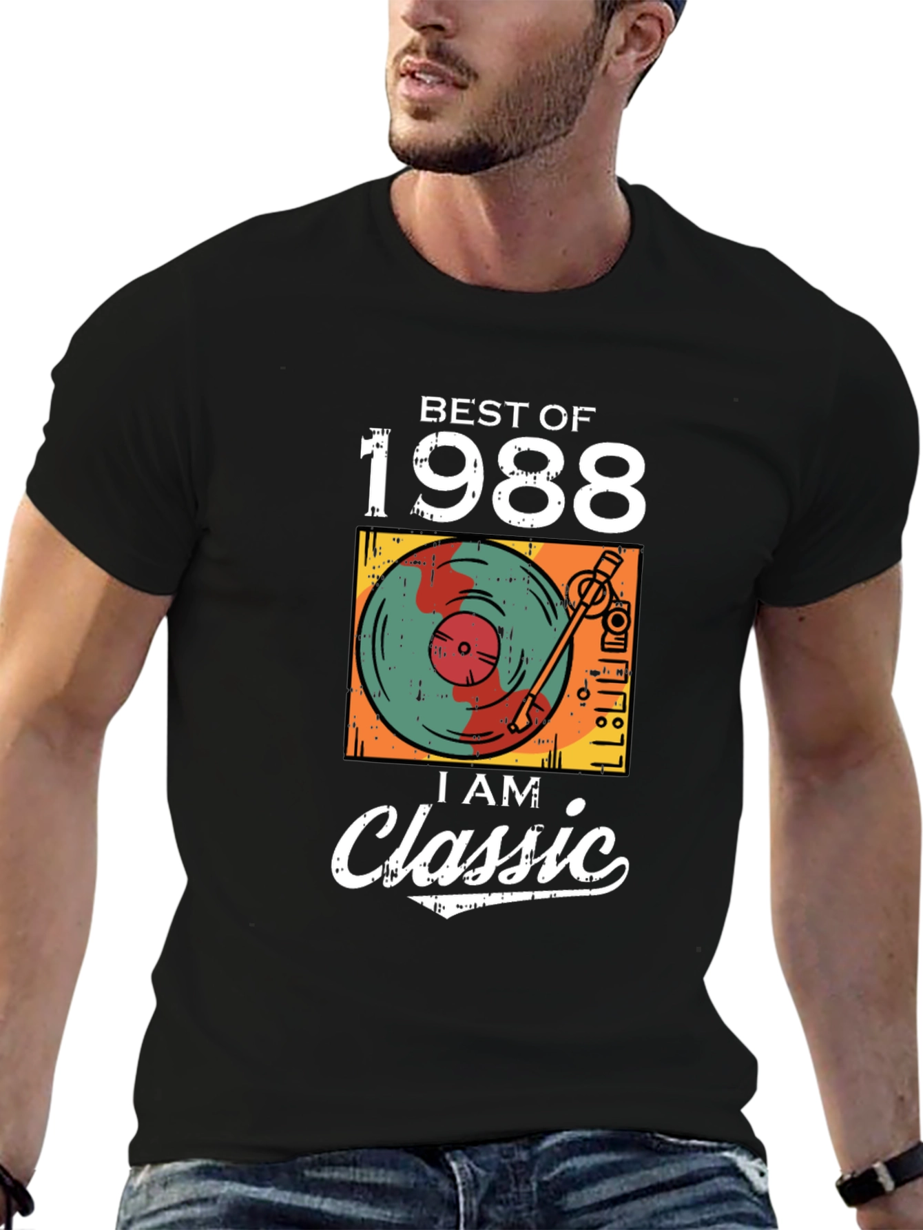 Black Best of 1988 Classic Graphic T-Shirt view 6