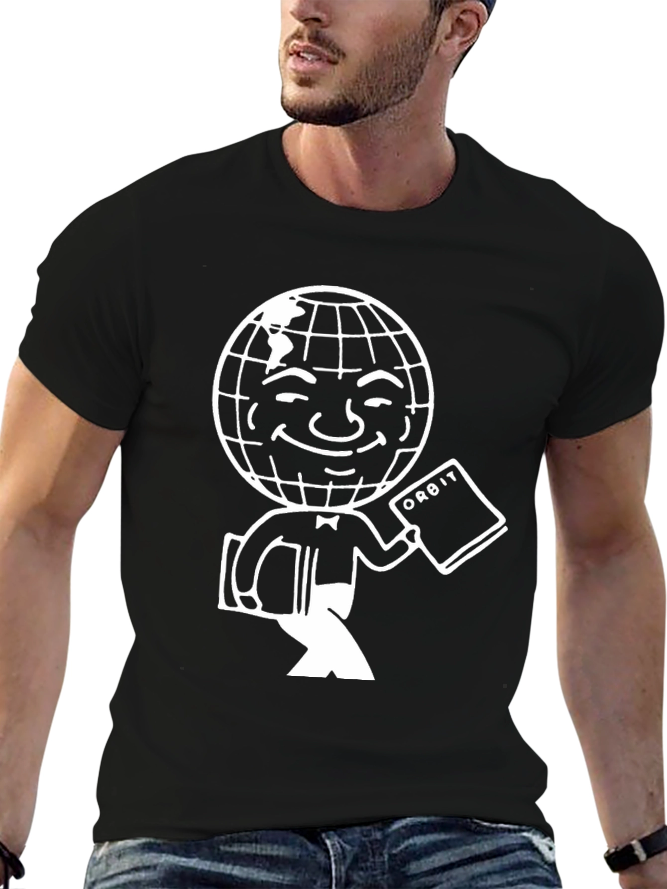 Black Orbit Man Black Graphic Tee view 6