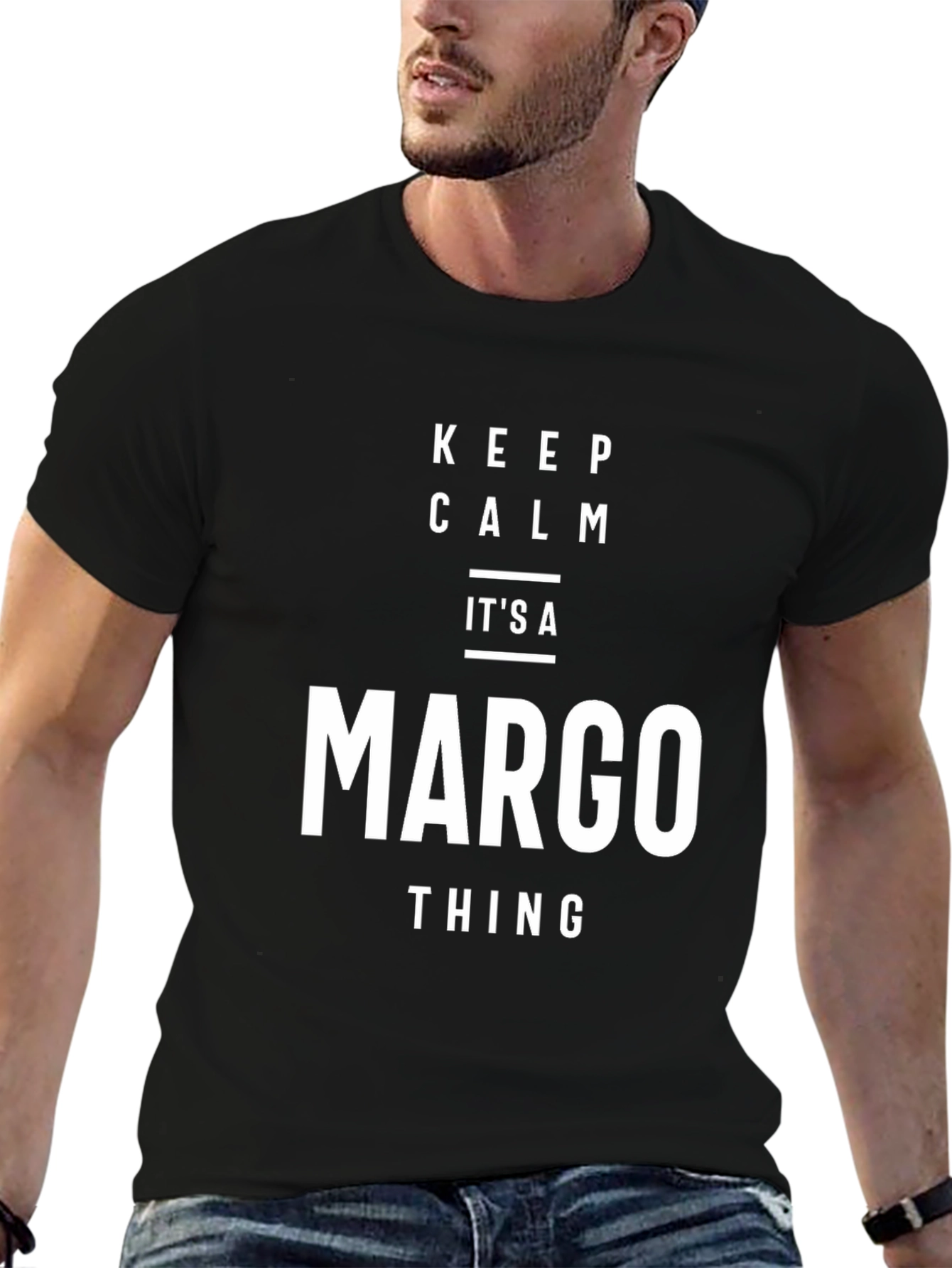 Black Keep Calm Margo Thing Black T-Shirt view 6