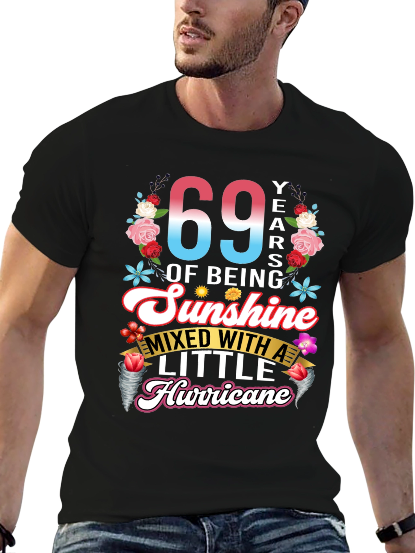 Black 69 Years of Sunshine & Hurricane T-Shirt view 6