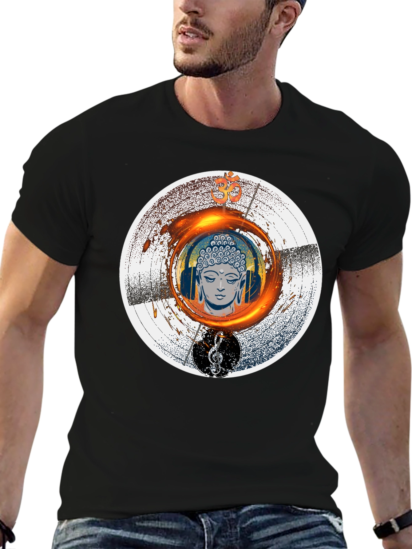 Buddha Music T-Shirt - Meditation Zen Graphic Tee - 6