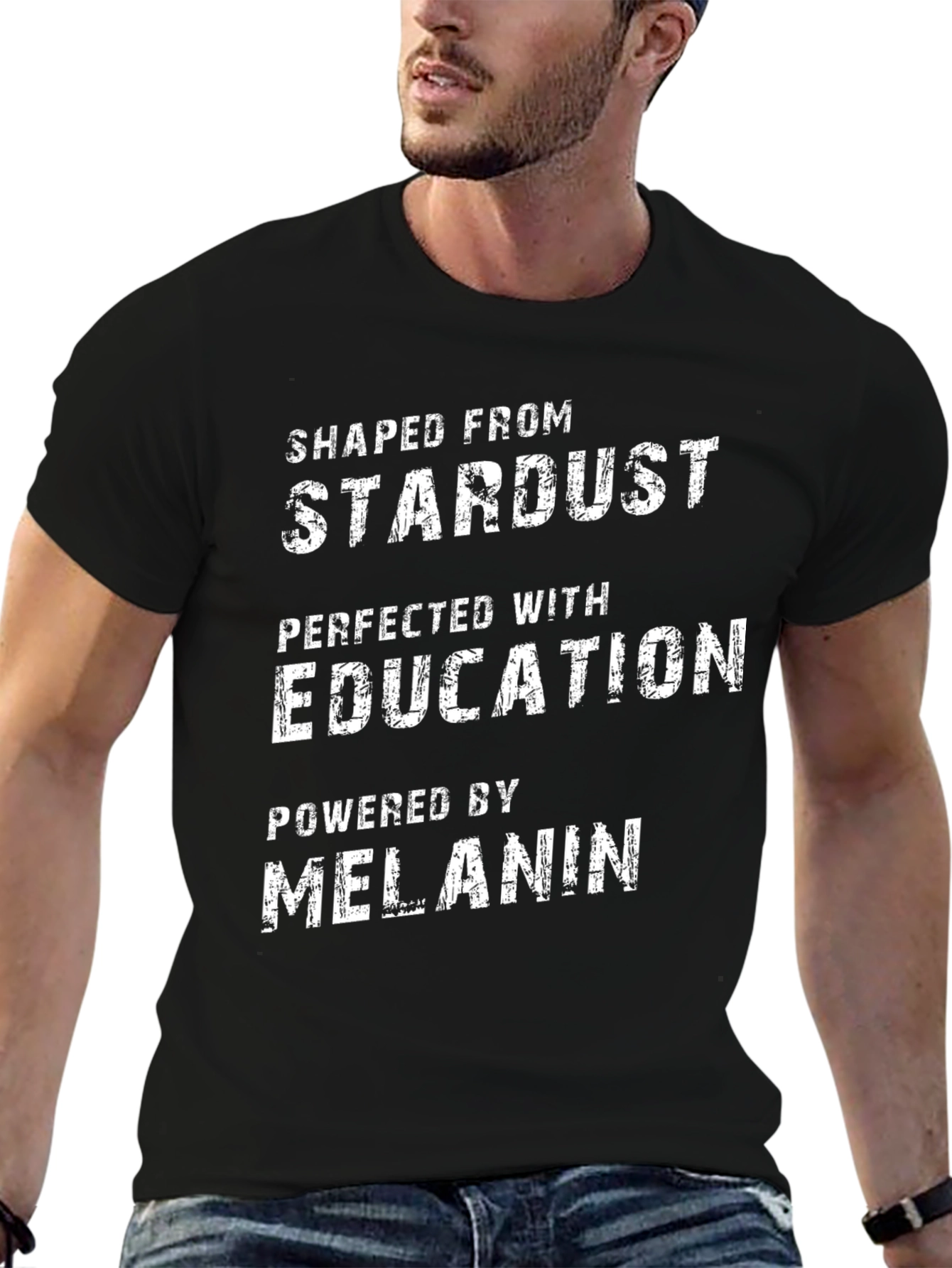Black Stardust Education Melanin T-Shirt view 6