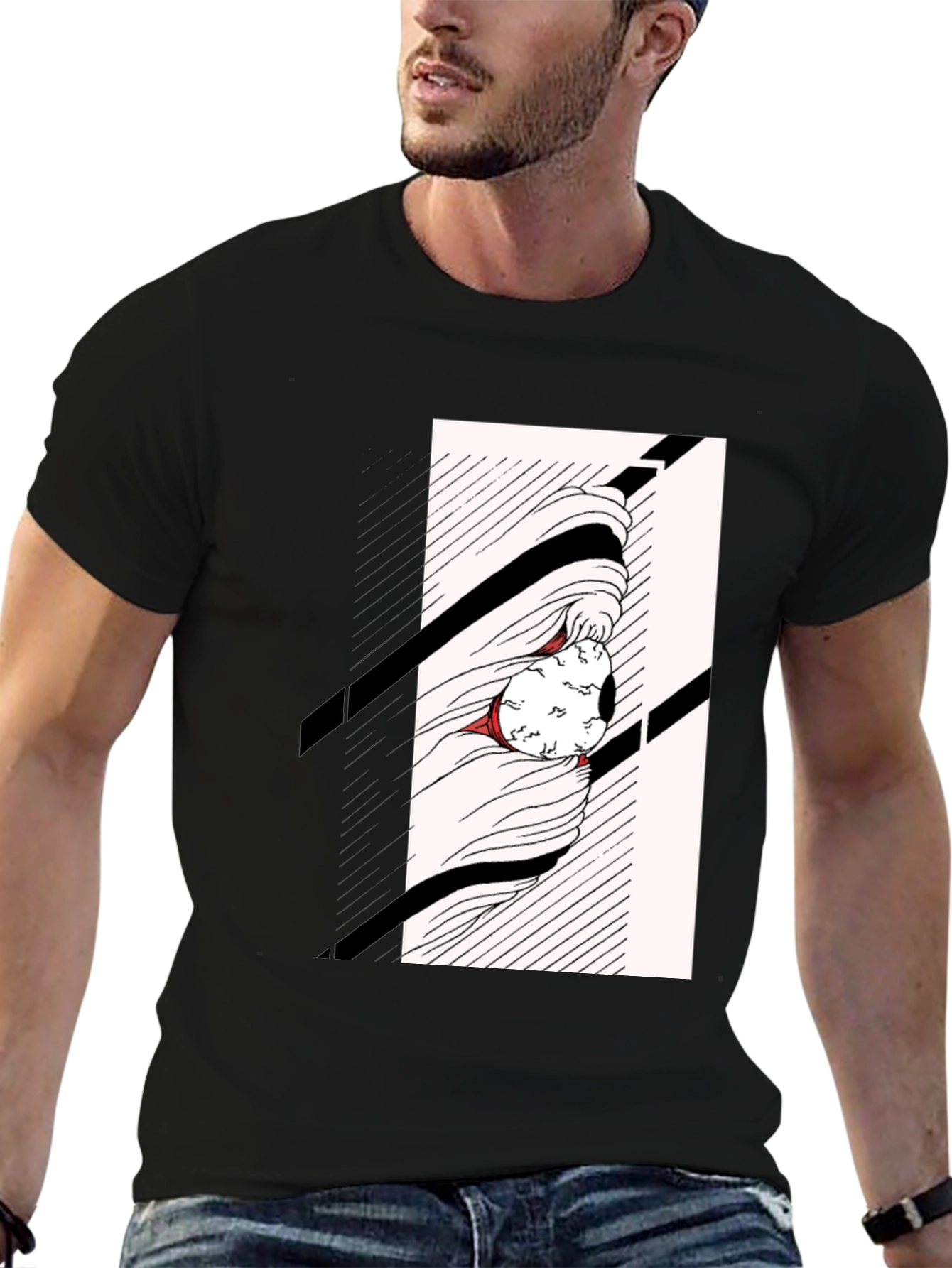 Black Eye Graphic Black T-Shirt - Unique Design view 6