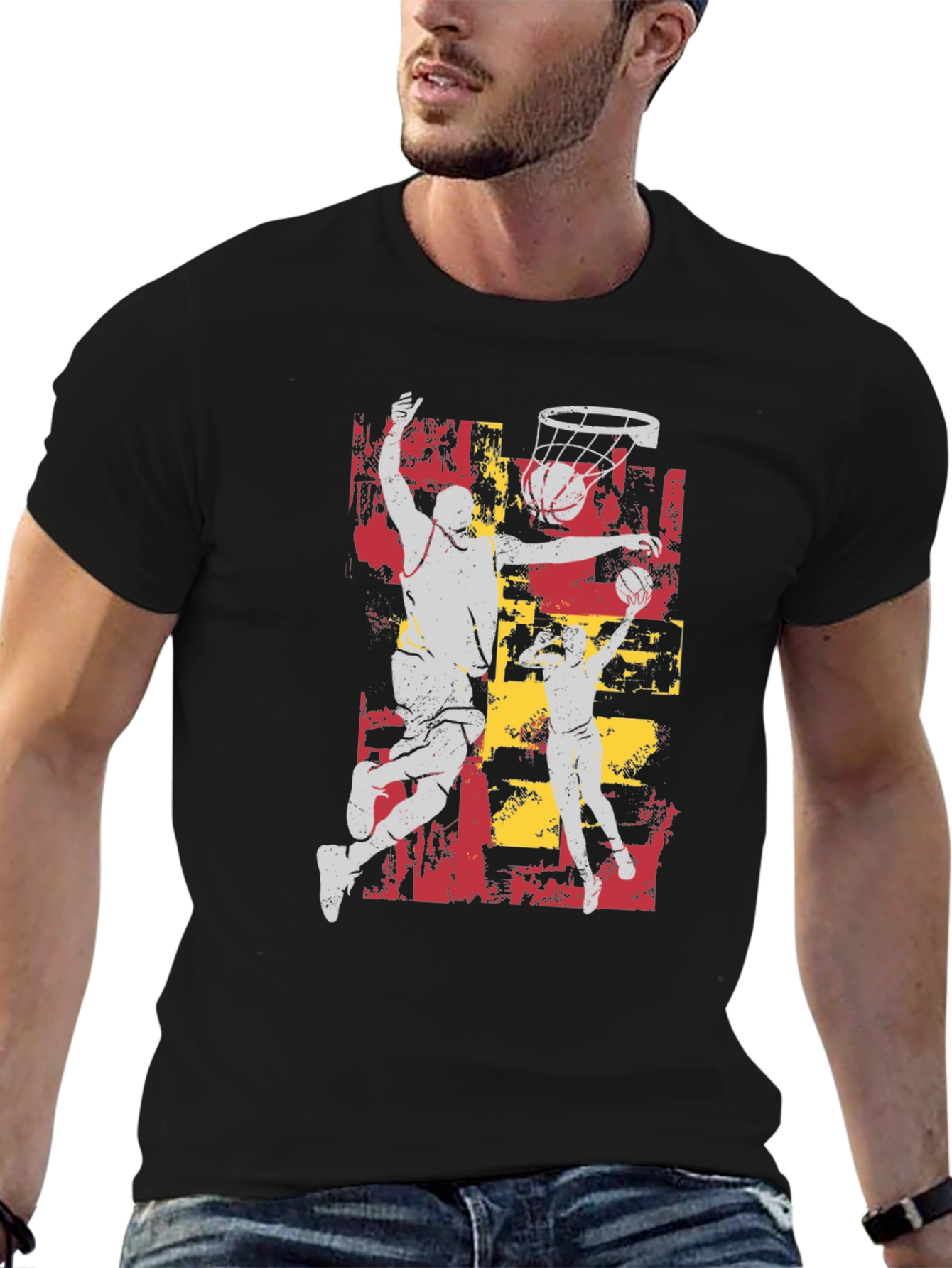 Black Basketball Graphic T-Shirt view 6