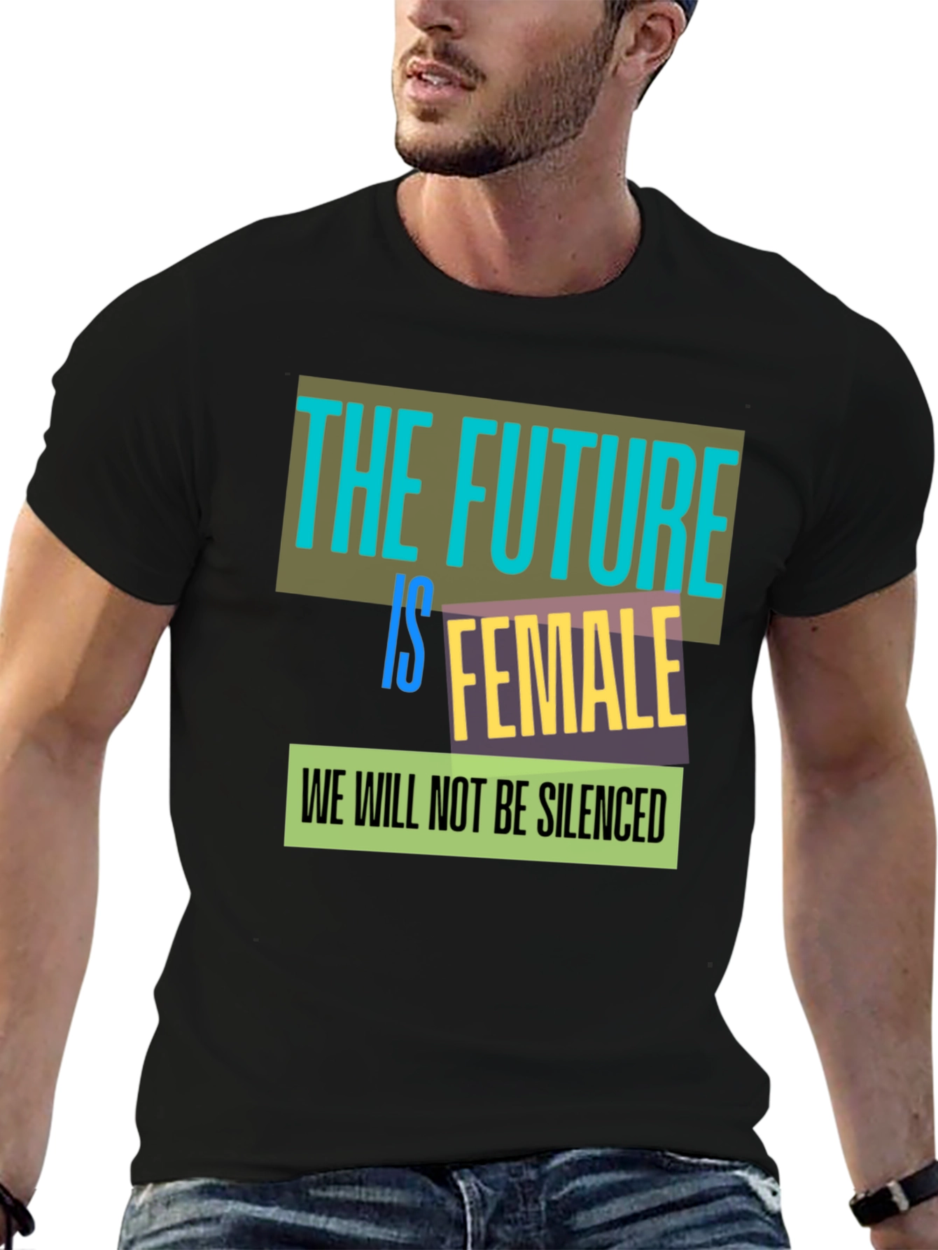 Black The Future Is Female Graphic Tee view 6