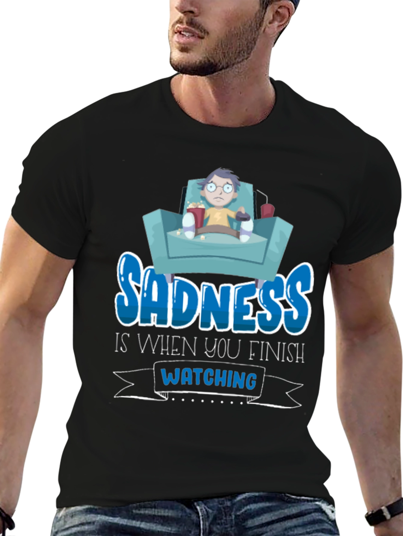 Black Sadness is When You Finish Watching T-Shirt view 6