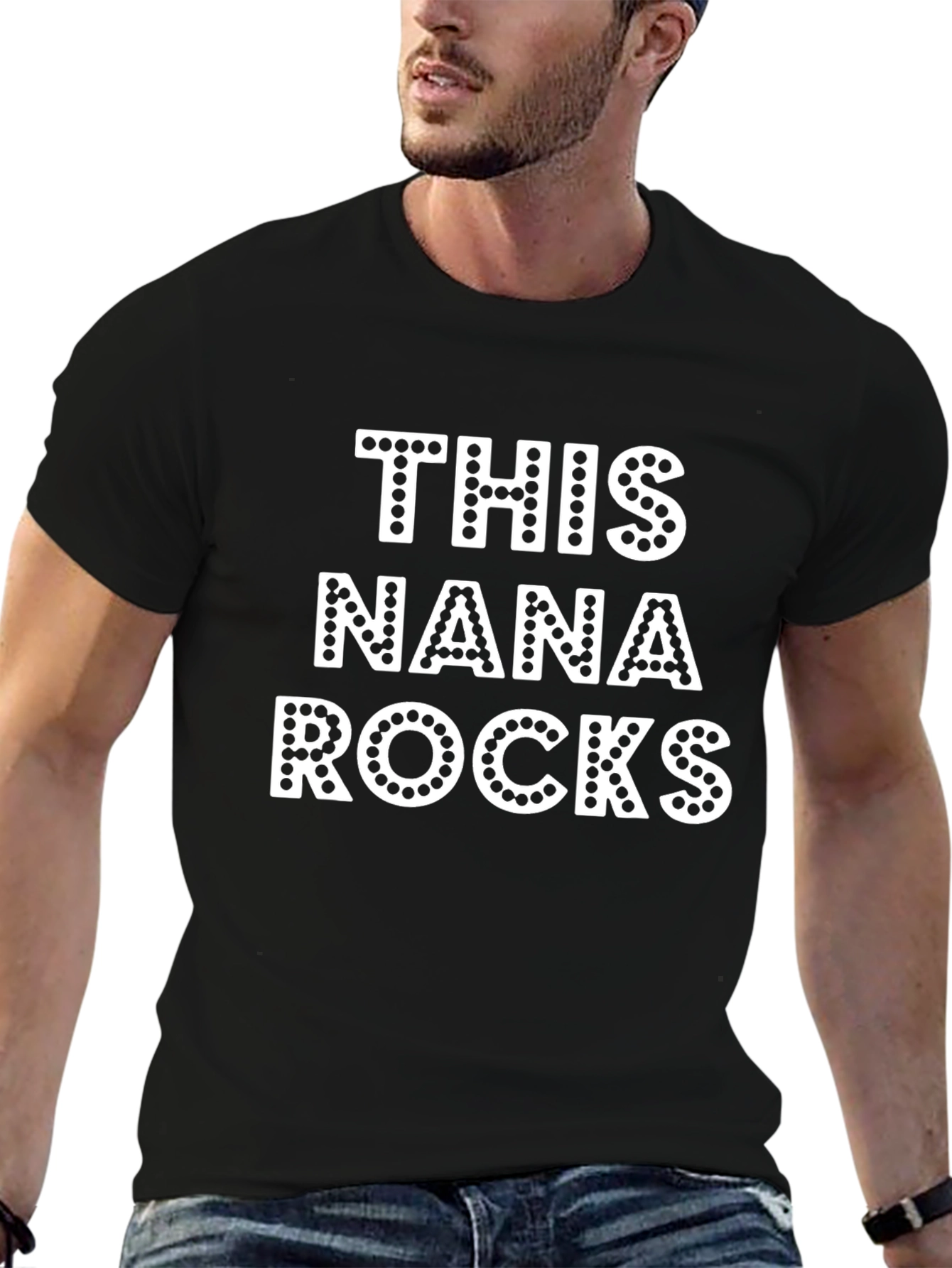 Black This Nana Rocks Black T-Shirt view 6