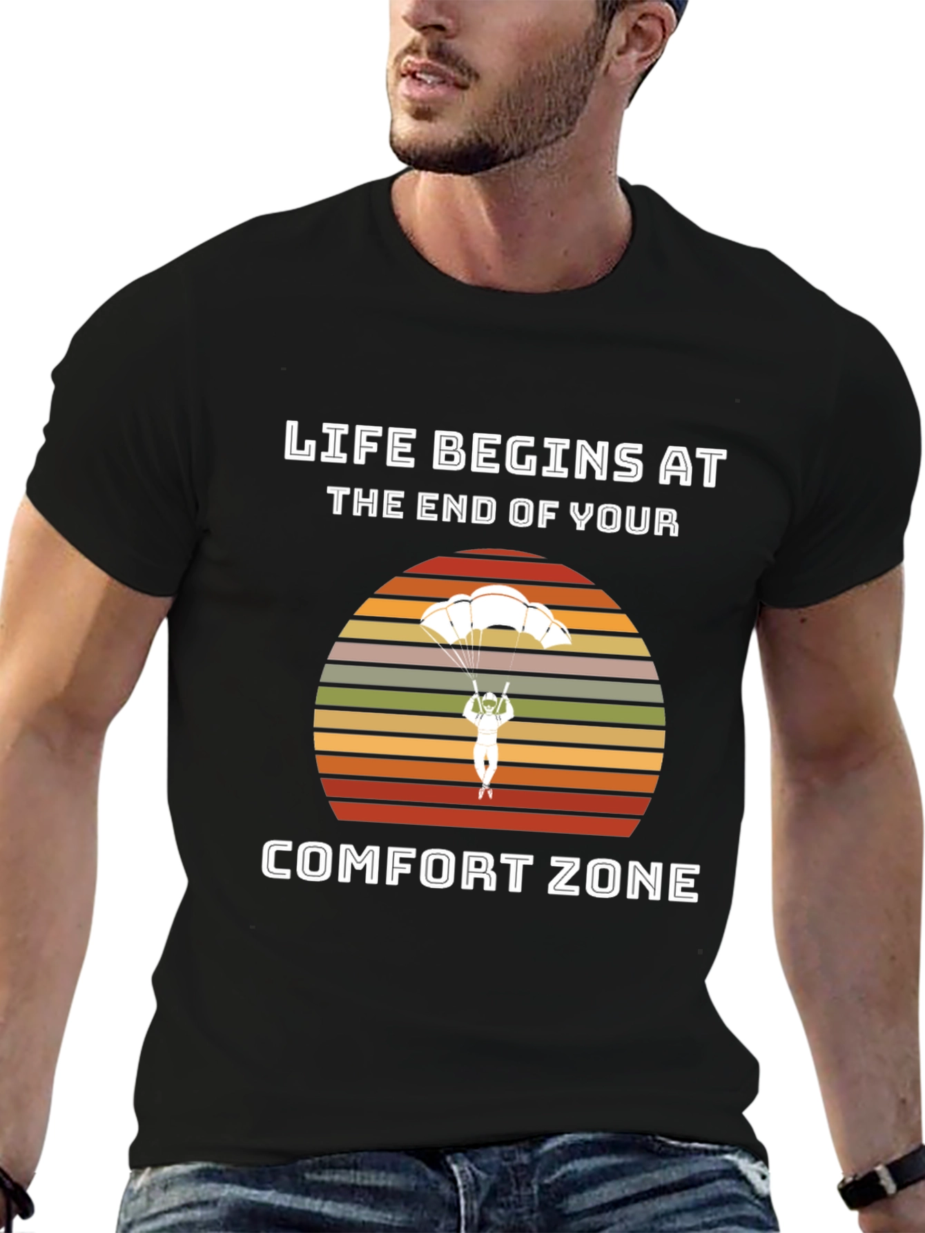 Black Life Begins at The End of Your Comfort Zone T-Shirt view 6