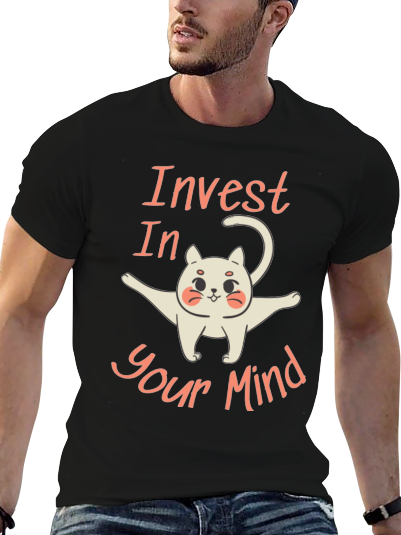 Black Invest In Your Mind T-Shirt view 6